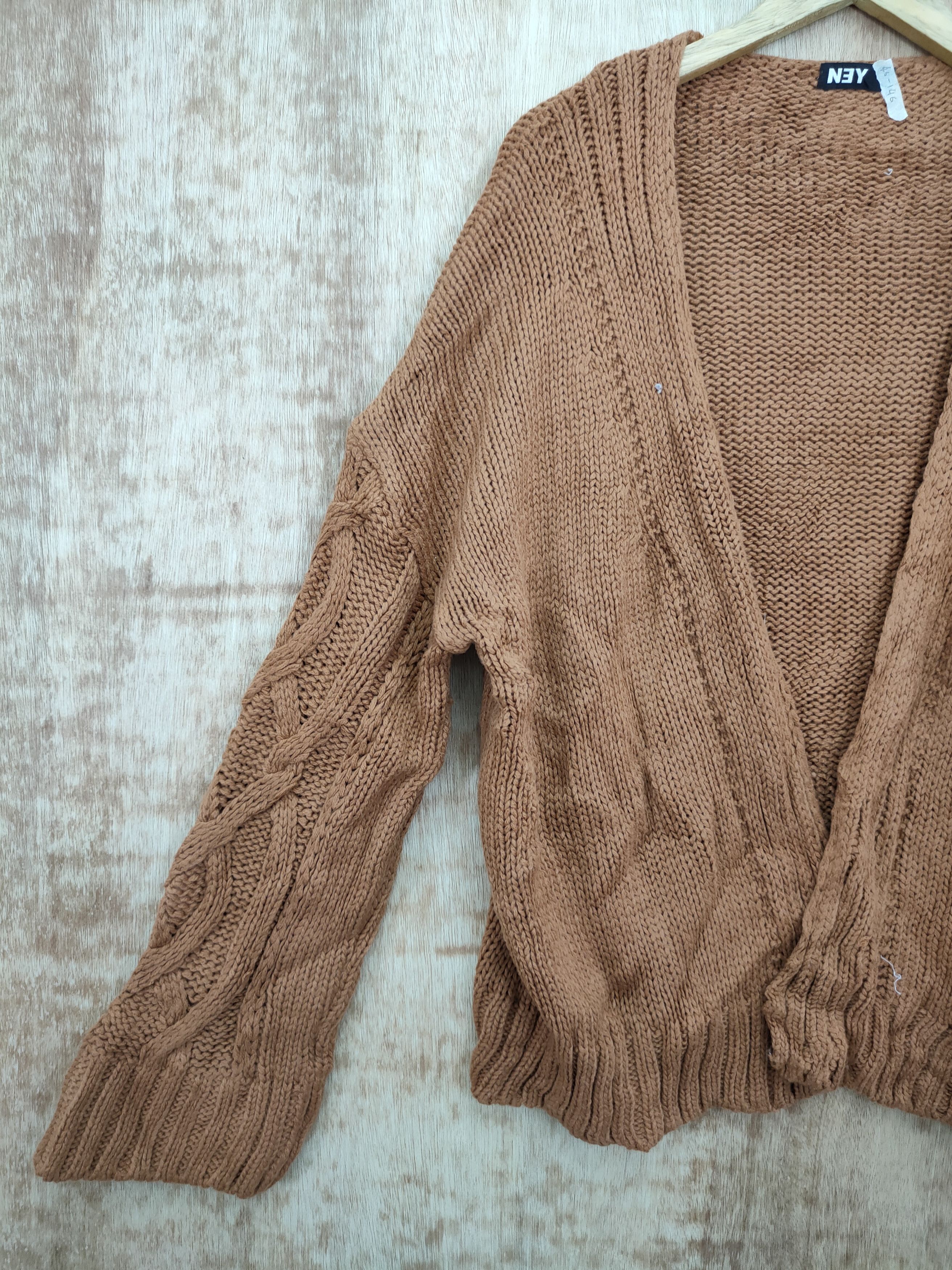 Aran Isles Knitwear DL Ney Cardigan Japan brown cable knitwear #46-146 Size US M / EU 48-50 / 2 - 2 Thumbnail