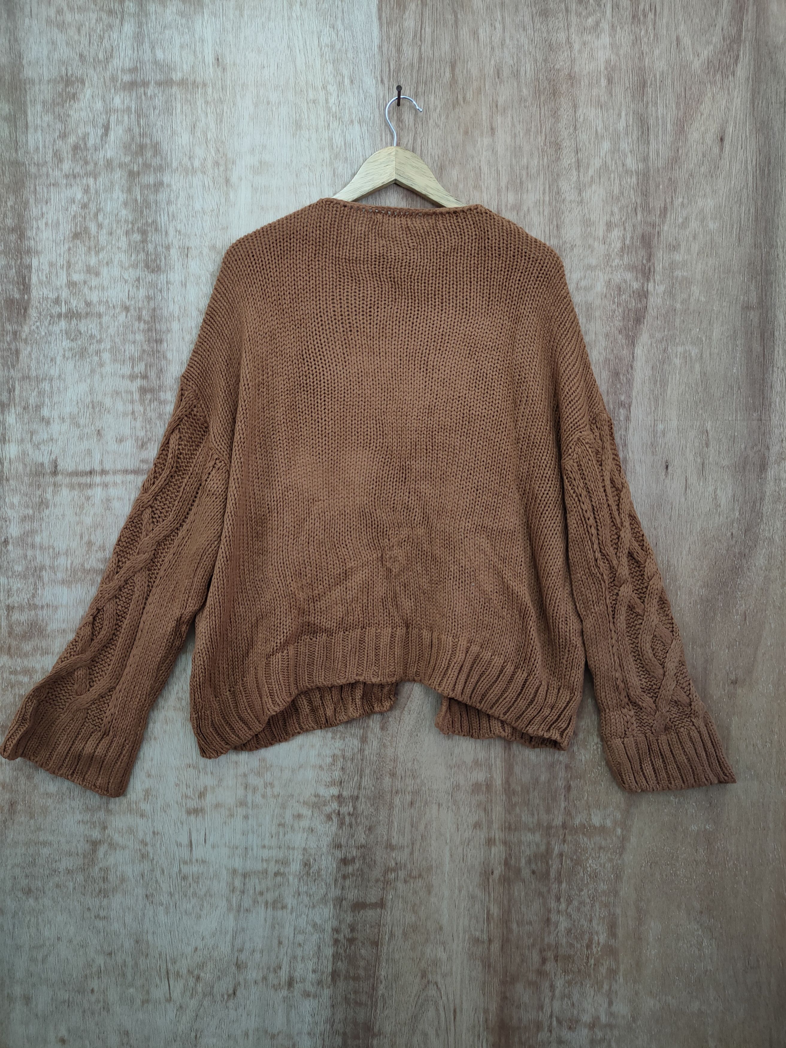 Aran Isles Knitwear DL Ney Cardigan Japan brown cable knitwear #46-146 Size US M / EU 48-50 / 2 - 7 Thumbnail