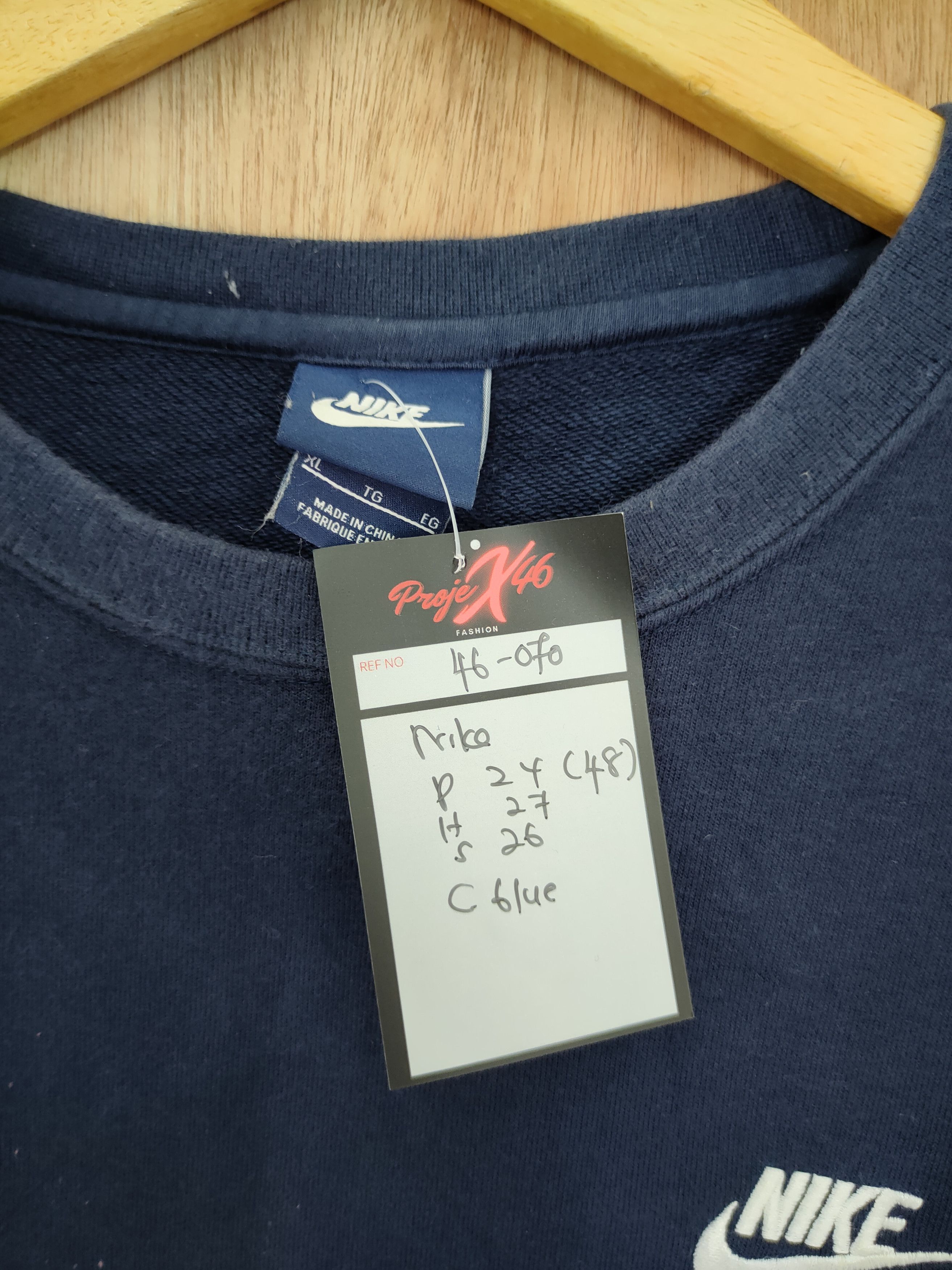 Nike × Vintage Nike embroidered logo plain dark blue vintage #46-070 Size US L / EU 52-54 / 3 - 5 Thumbnail