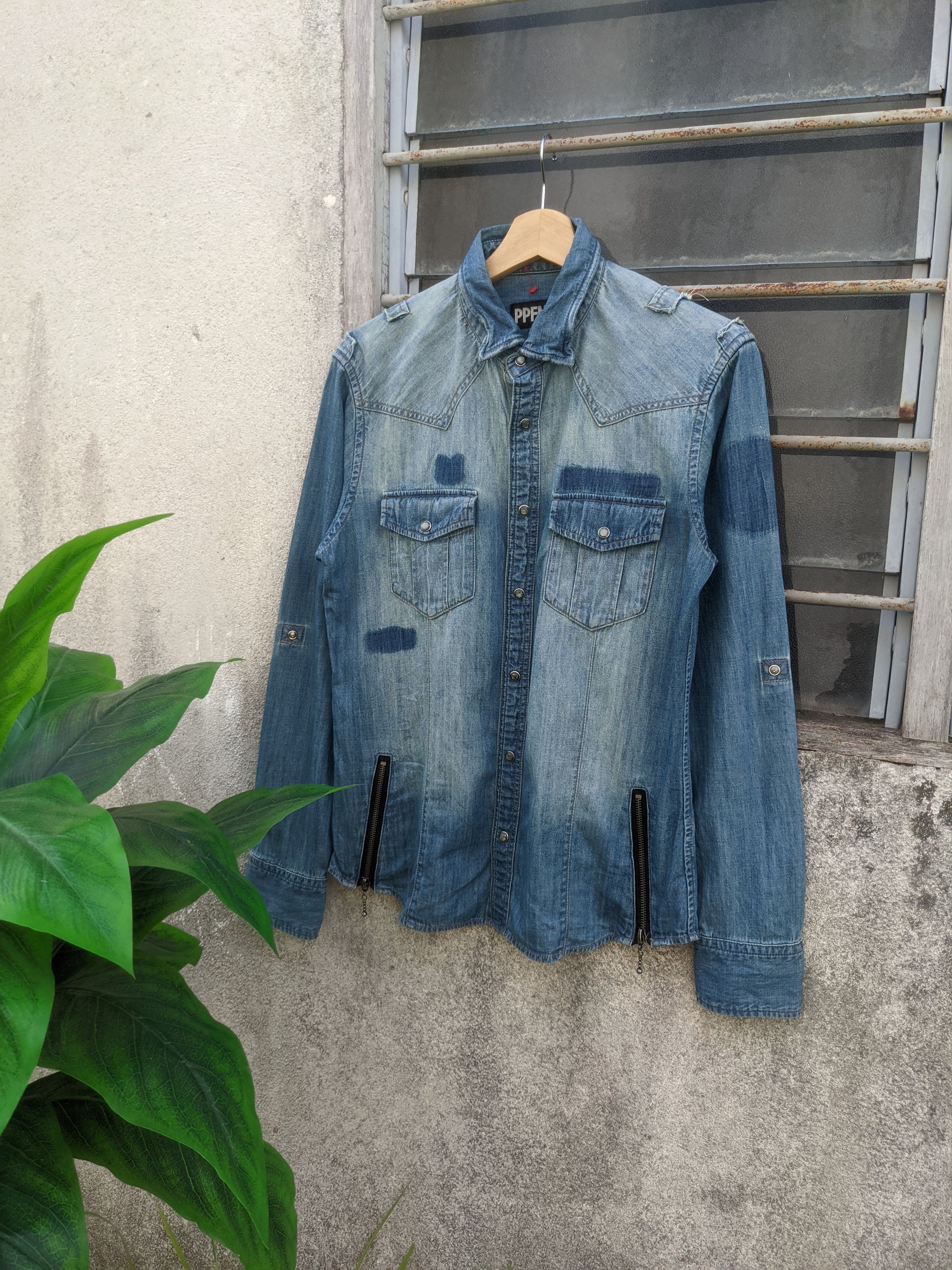 Designer × Japanese Brand Japanese brand PPFM stone wash western shirts Size M / US 6-8 / IT 42-44 - 1 Thumbnail