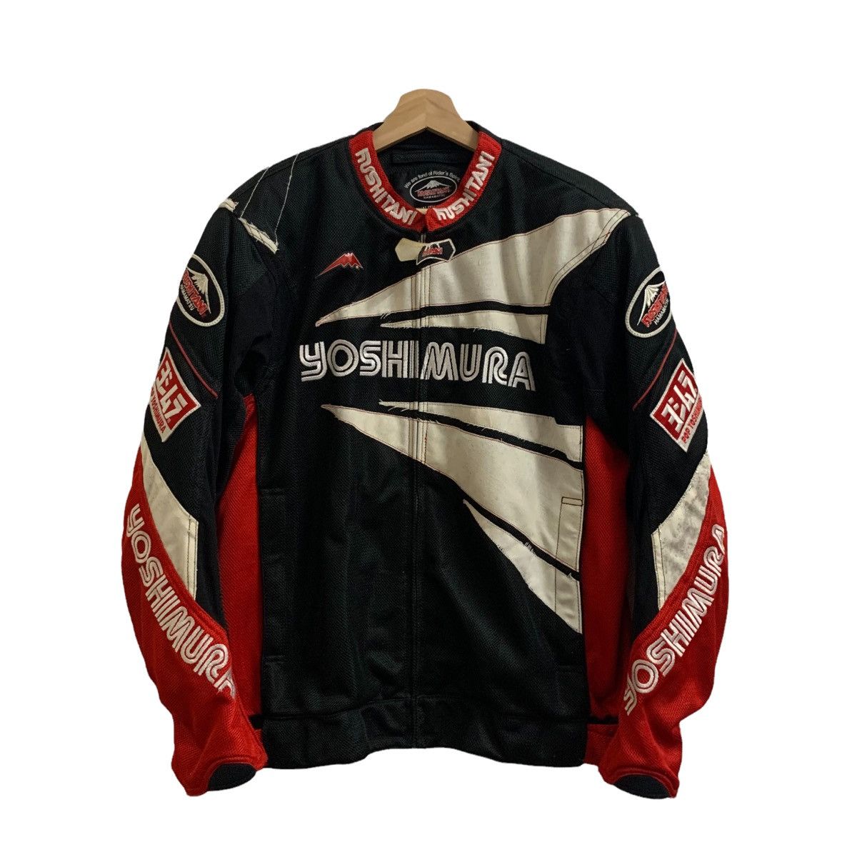 image of Gear For Sports x Moto Vintage Kushitani Hamamatsu Yoshimura Riders Jacket in Black/Red (Size Large