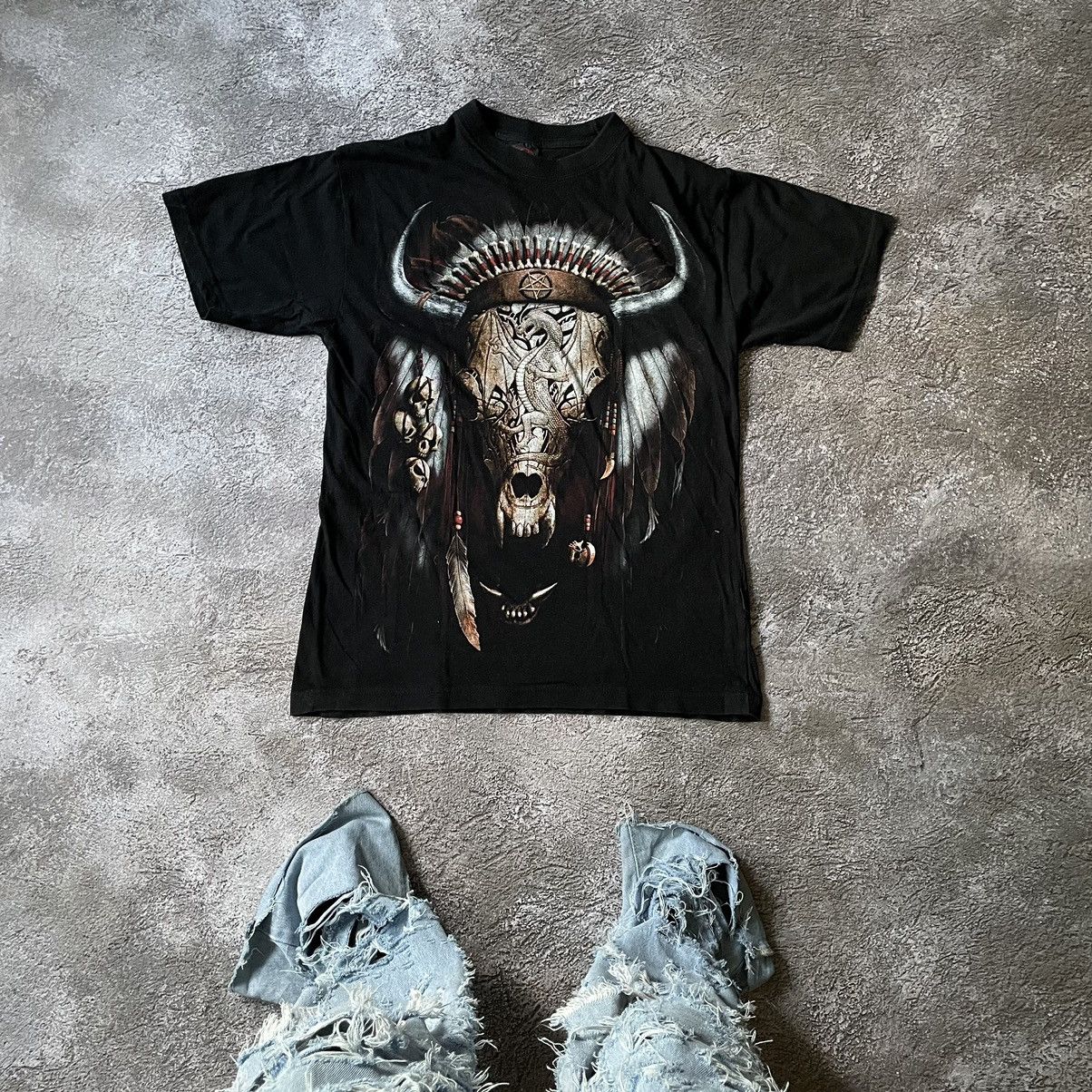 Band Tees Vintage Y2K Skulls Dead Face Religion God Creepy Horror Tee Size US L / EU 52-54 / 3 - 1 Thumbnail