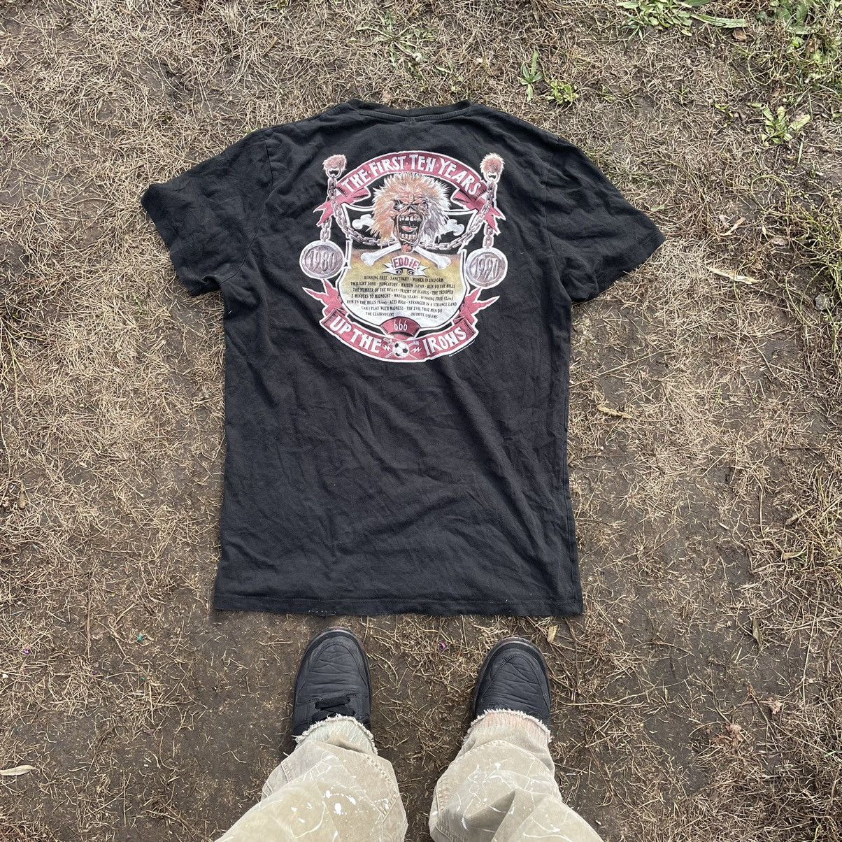 Vintage Vintage 90s Iron Maiden Faded Band Graphic Tee Black Grail M Size US M / EU 48-50 / 2 - 5 Thumbnail