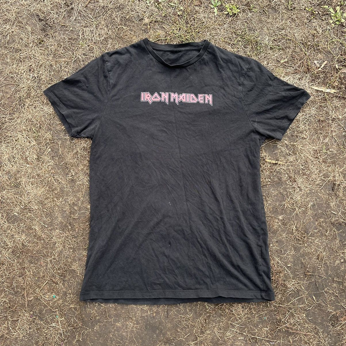 Vintage Vintage 90s Iron Maiden Faded Band Graphic Tee Black Grail M Size US M / EU 48-50 / 2 - 1 Thumbnail