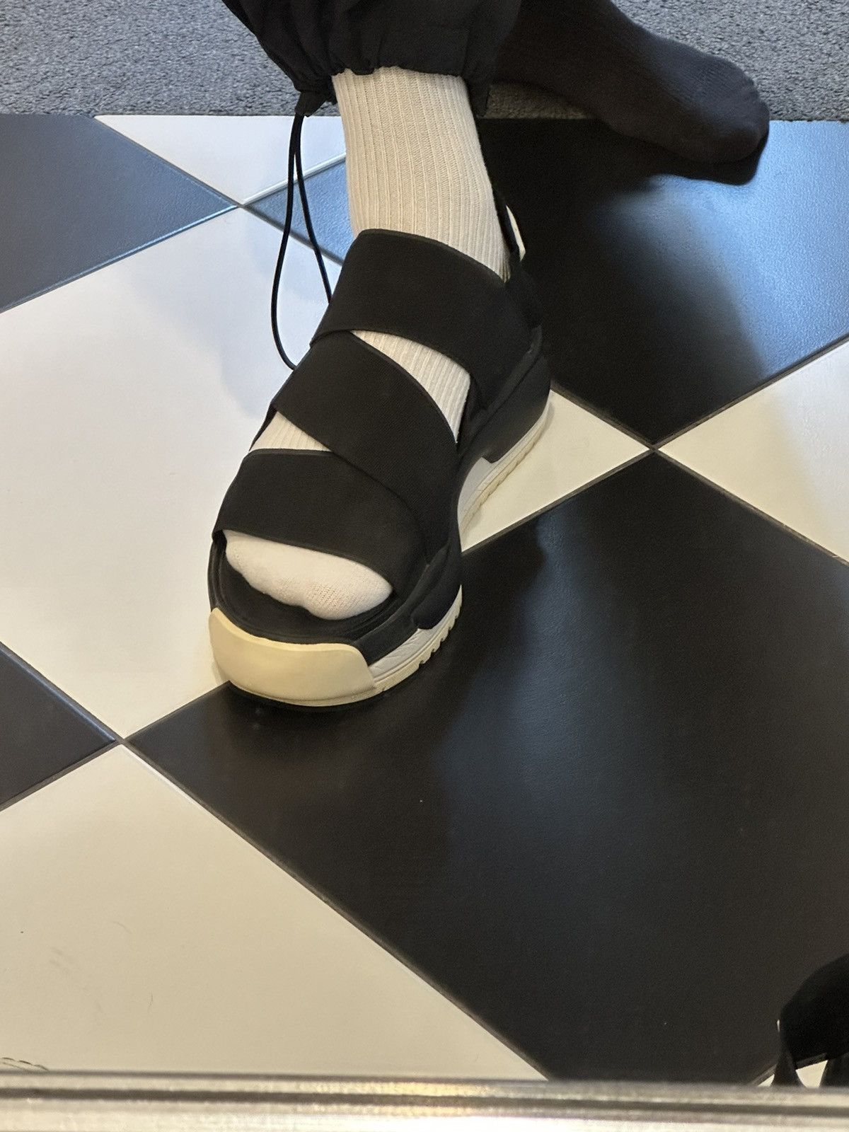 Adidas × Y-3 × Yohji Yamamoto Y-3 Hokori elastic band sandals