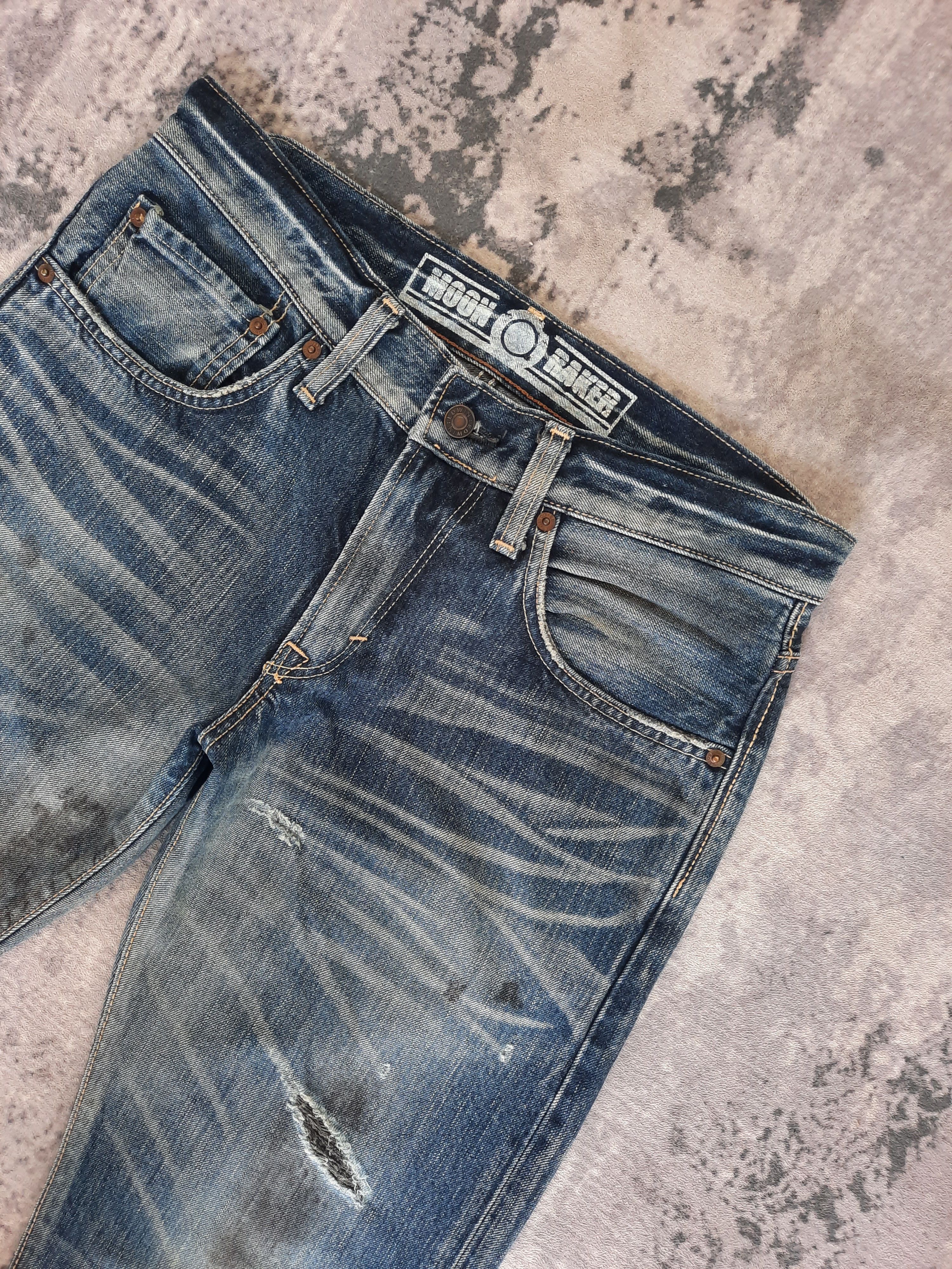 Japanese Brand 🔥Edwin 503 moon baker distressed stonewash denim jeans Size US 32 / EU 48 - 3 Thumbnail