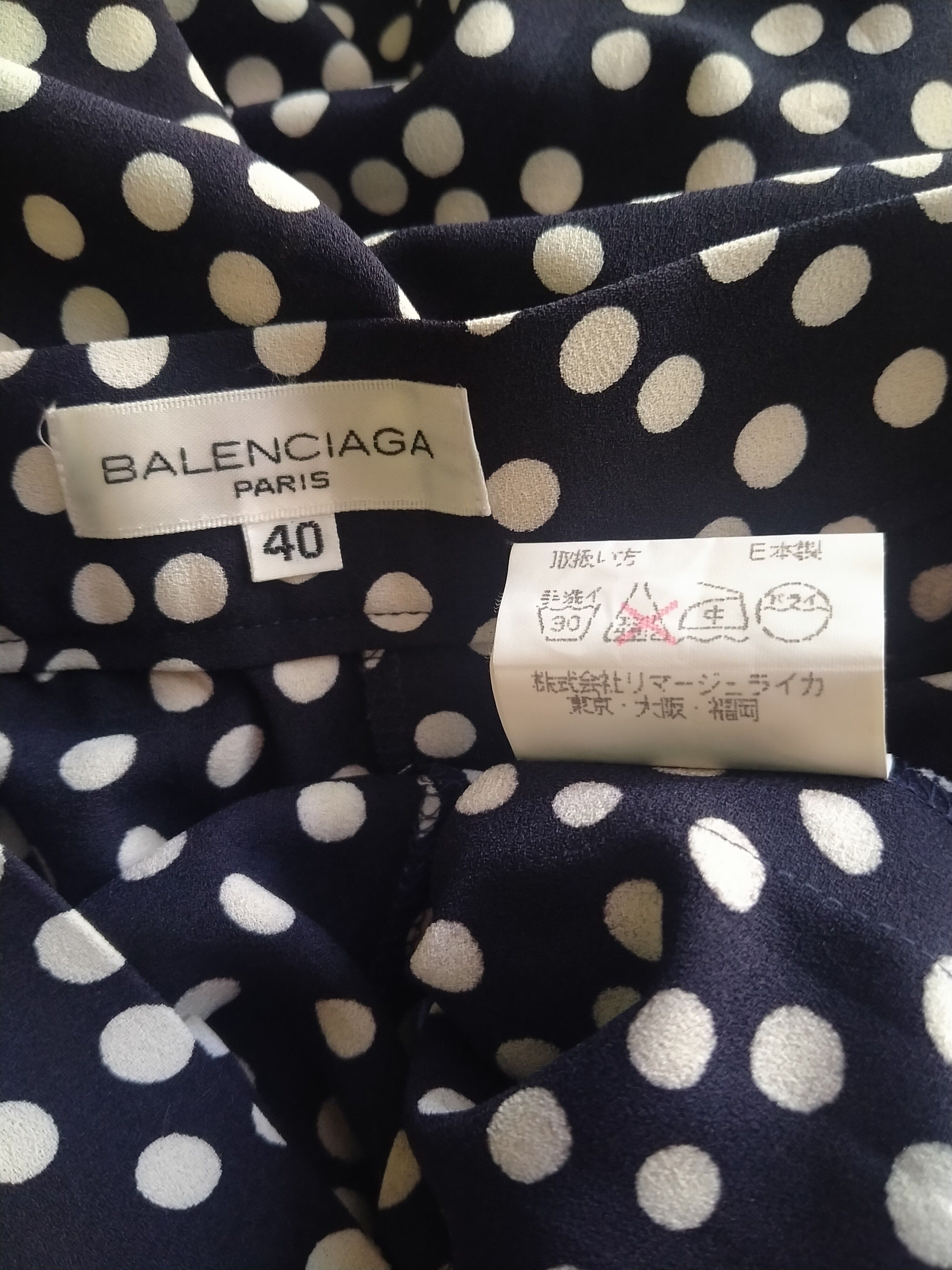 Balenciaga Rare!! Vintage Balenciaga Paris Polka Dot Side Zipper Pant Size US 30 / EU 46 - 11 Preview