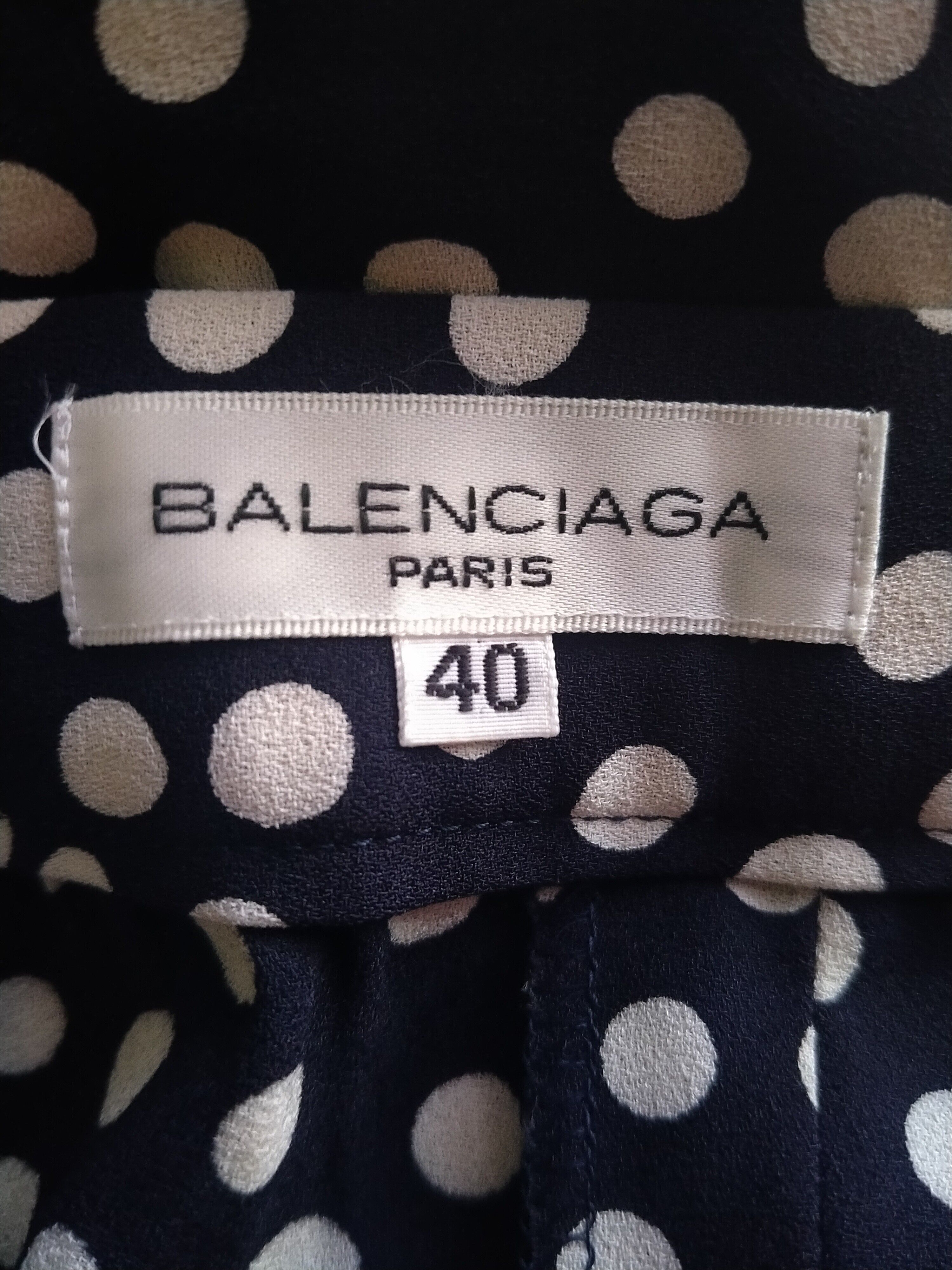 Balenciaga Rare!! Vintage Balenciaga Paris Polka Dot Side Zipper Pant Size US 30 / EU 46 - 9 Thumbnail
