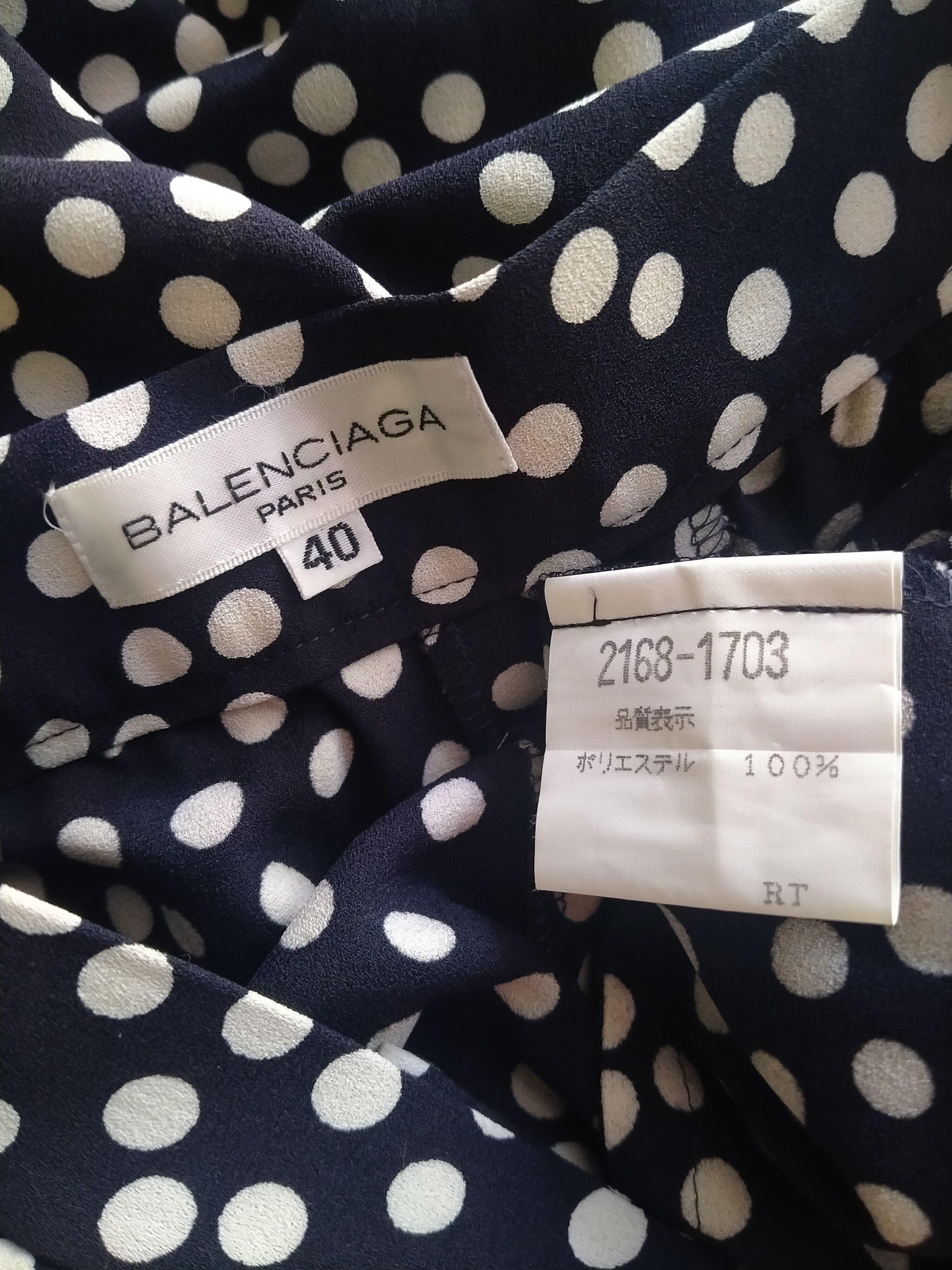 Balenciaga Rare!! Vintage Balenciaga Paris Polka Dot Side Zipper Pant Size US 30 / EU 46 - 10 Thumbnail