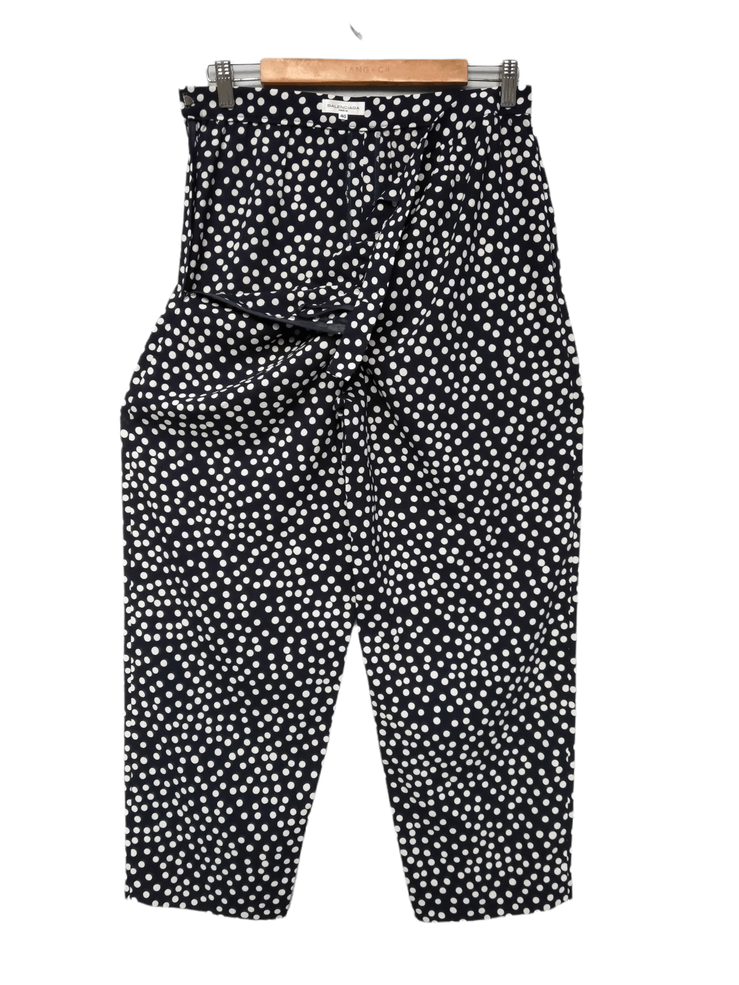 Balenciaga Rare!! Vintage Balenciaga Paris Polka Dot Side Zipper Pant Size US 30 / EU 46 - 1 Thumbnail