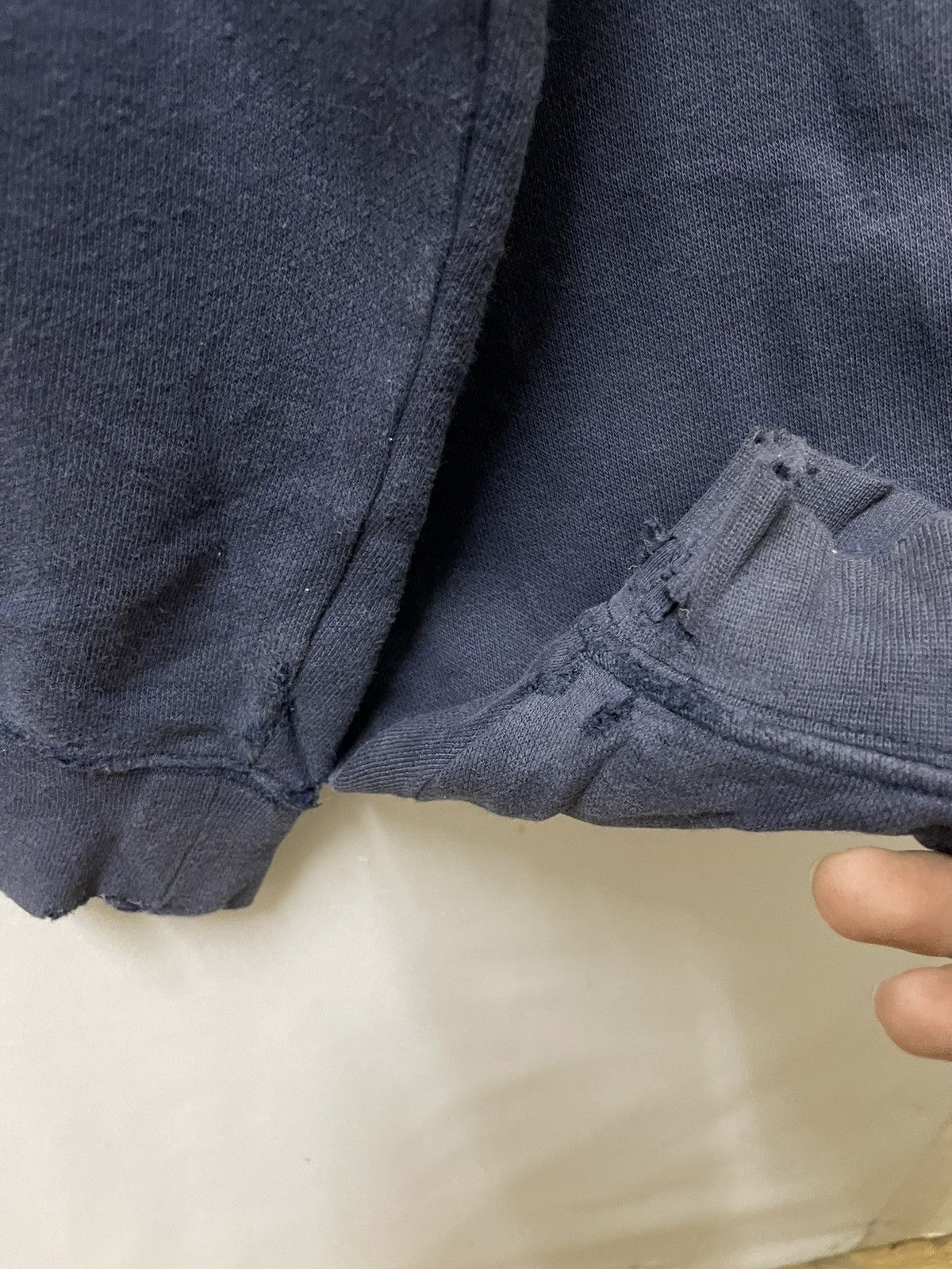 Nike × Vintage Vintage Nike Michigan Distressed Sweatshirt Navy Size US M / EU 48-50 / 2 - 6 Thumbnail