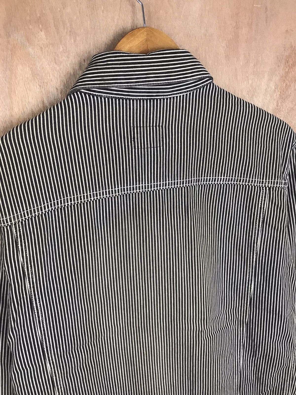 Hysteric Glamour × Japanese Brand × Vintage Vintage Oldskool 90’s FinWay Hickory Stripes Jacket Size US M / EU 48-50 / 2 - 12 Thumbnail