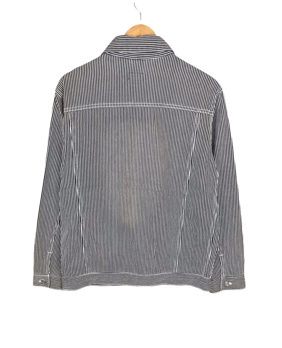 Hysteric Glamour × Japanese Brand × Vintage Vintage Oldskool 90’s FinWay Hickory Stripes Jacket Size US M / EU 48-50 / 2 - 2 Thumbnail