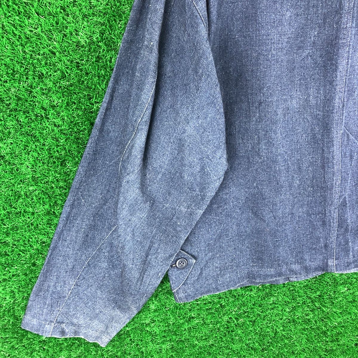 Japanese Brand Vintage Japanese Tailor Made Hemp Fabric Indigo Jacket Size US L / EU 52-54 / 3 - 6 Thumbnail