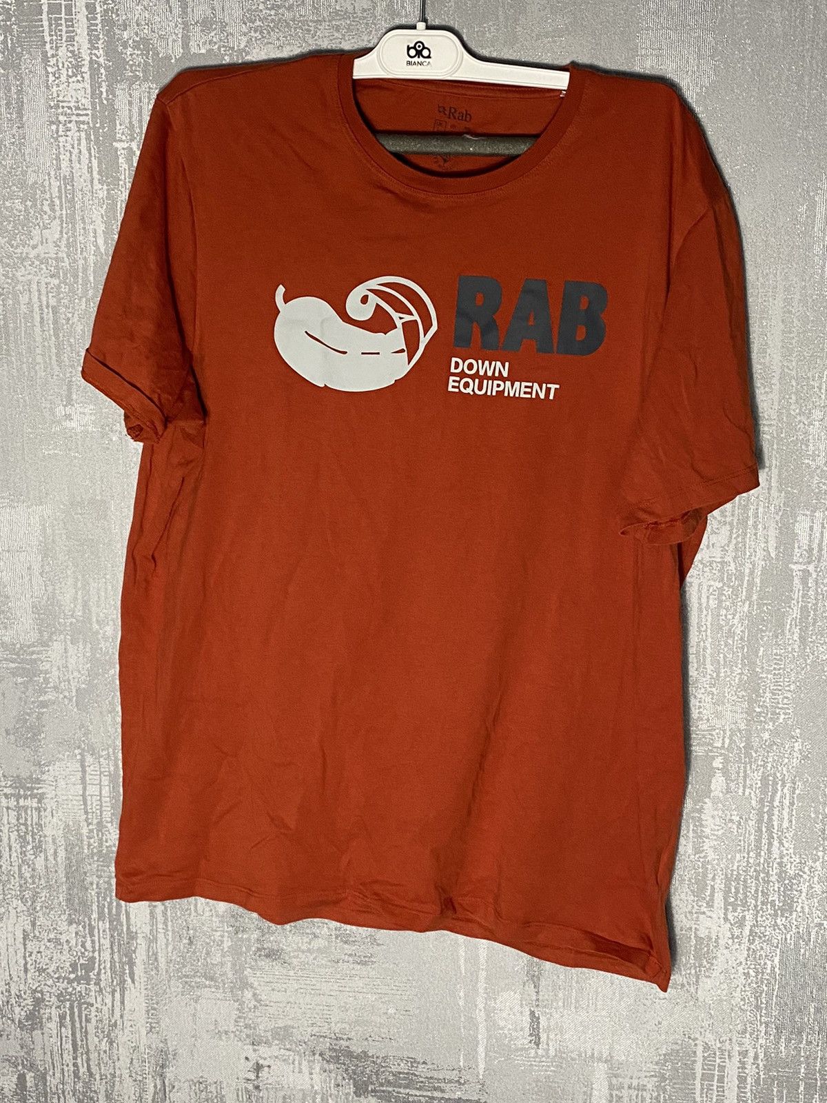 Rab Rab T-shirt. Big Logo Brown Rab Shirt Size US L / EU 52-54 / 3 - 1 Thumbnail