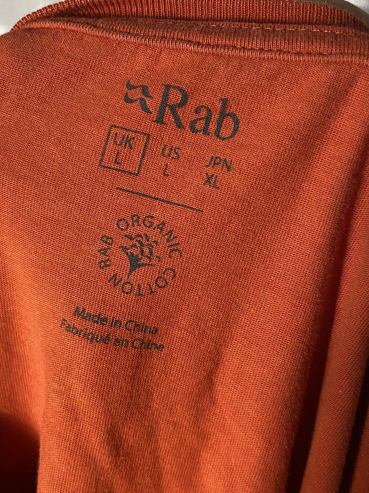 Rab Rab T-shirt. Big Logo Brown Rab Shirt Size US L / EU 52-54 / 3 - 3 Thumbnail