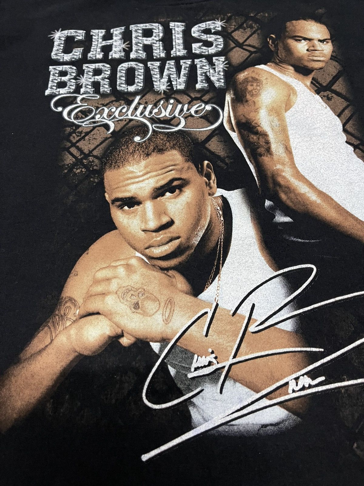 Rap Tees × Vintage Vintage Y2K Chris Brown Rap Tees Size US XL / EU 56 / 4 - 8 Thumbnail
