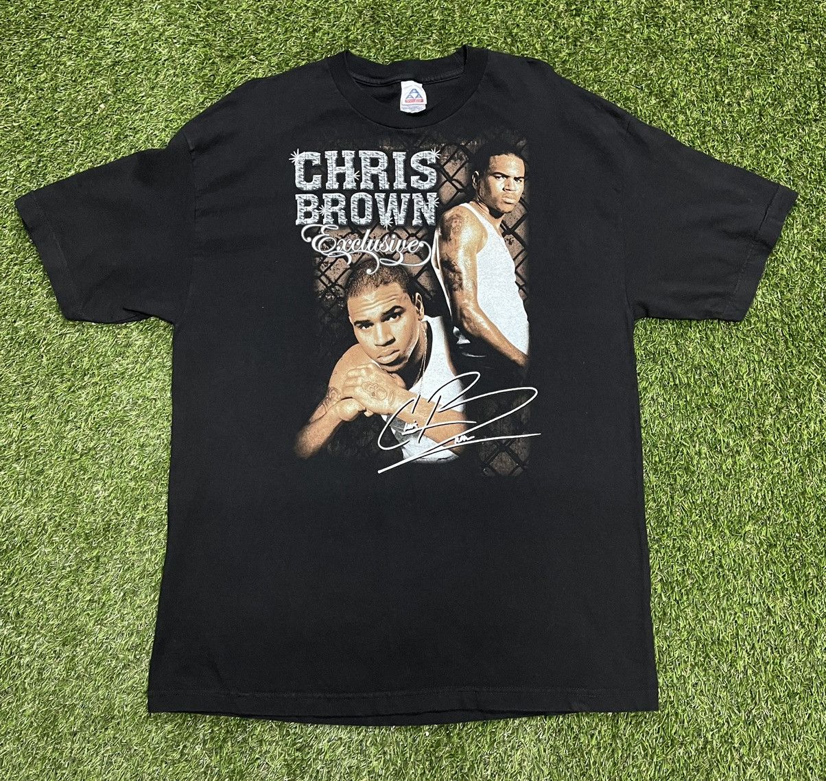 Rap Tees × Vintage Vintage Y2K Chris Brown Rap Tees Size US XL / EU 56 / 4 - 1 Thumbnail