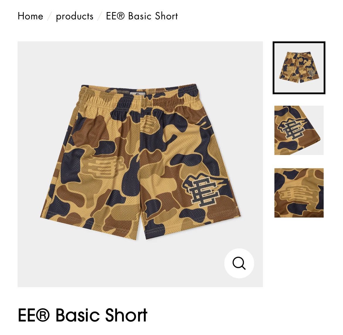 Eric Emanuel Eric Emanuel brown camo shorts medium Size US 30 / EU 46 - 1 Thumbnail