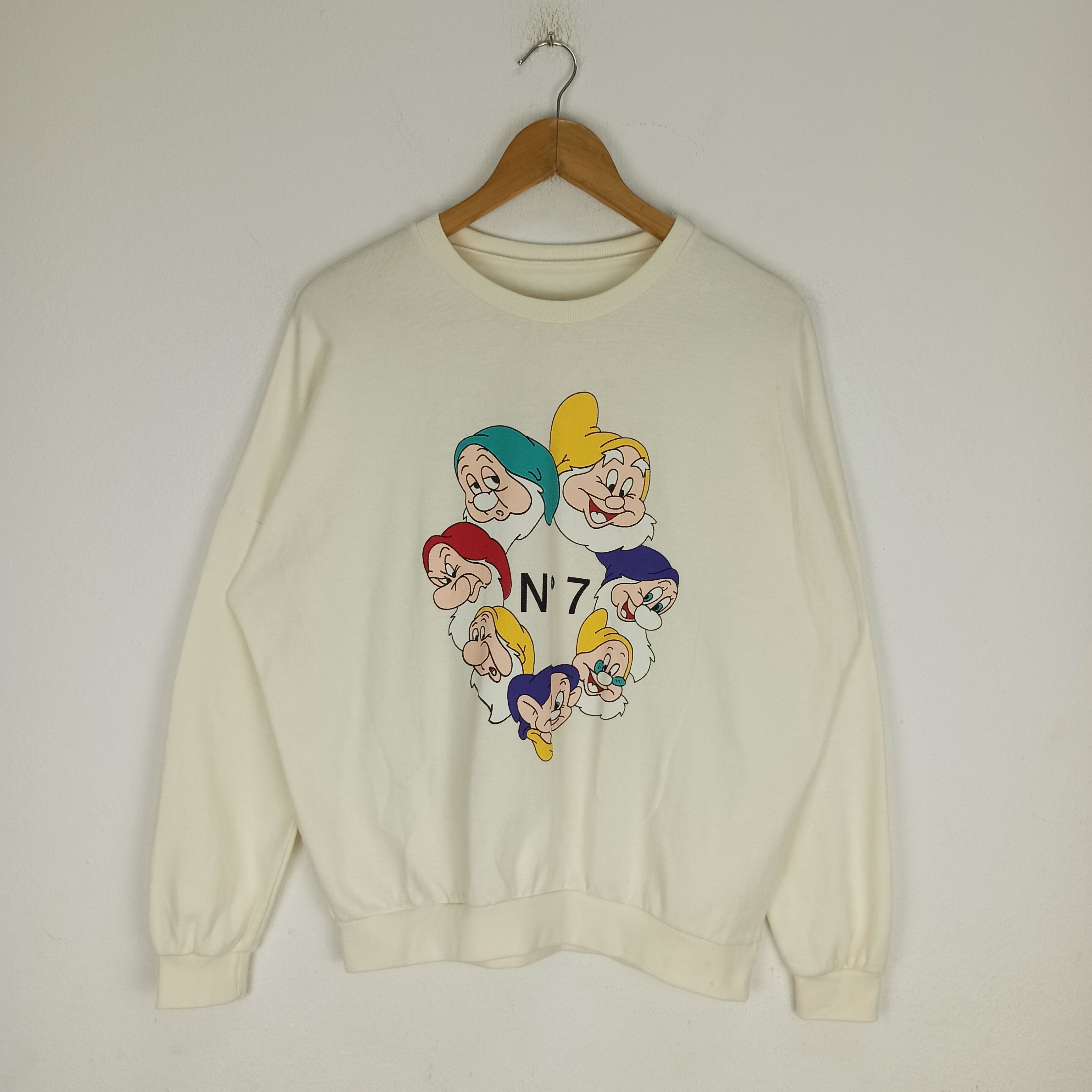 image of Disney Vintage Japan Snow White And The Seven Dwarfs in Cream, Men's (Size Medium)