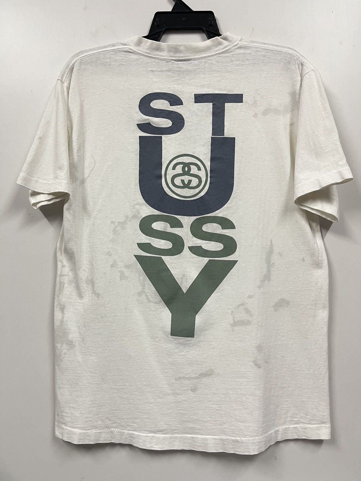 Stussy × Vintage Vintage 80s Stussy Classic Logo Distressed T Shirt Size US L / EU 52-54 / 3 - 2 Thumbnail