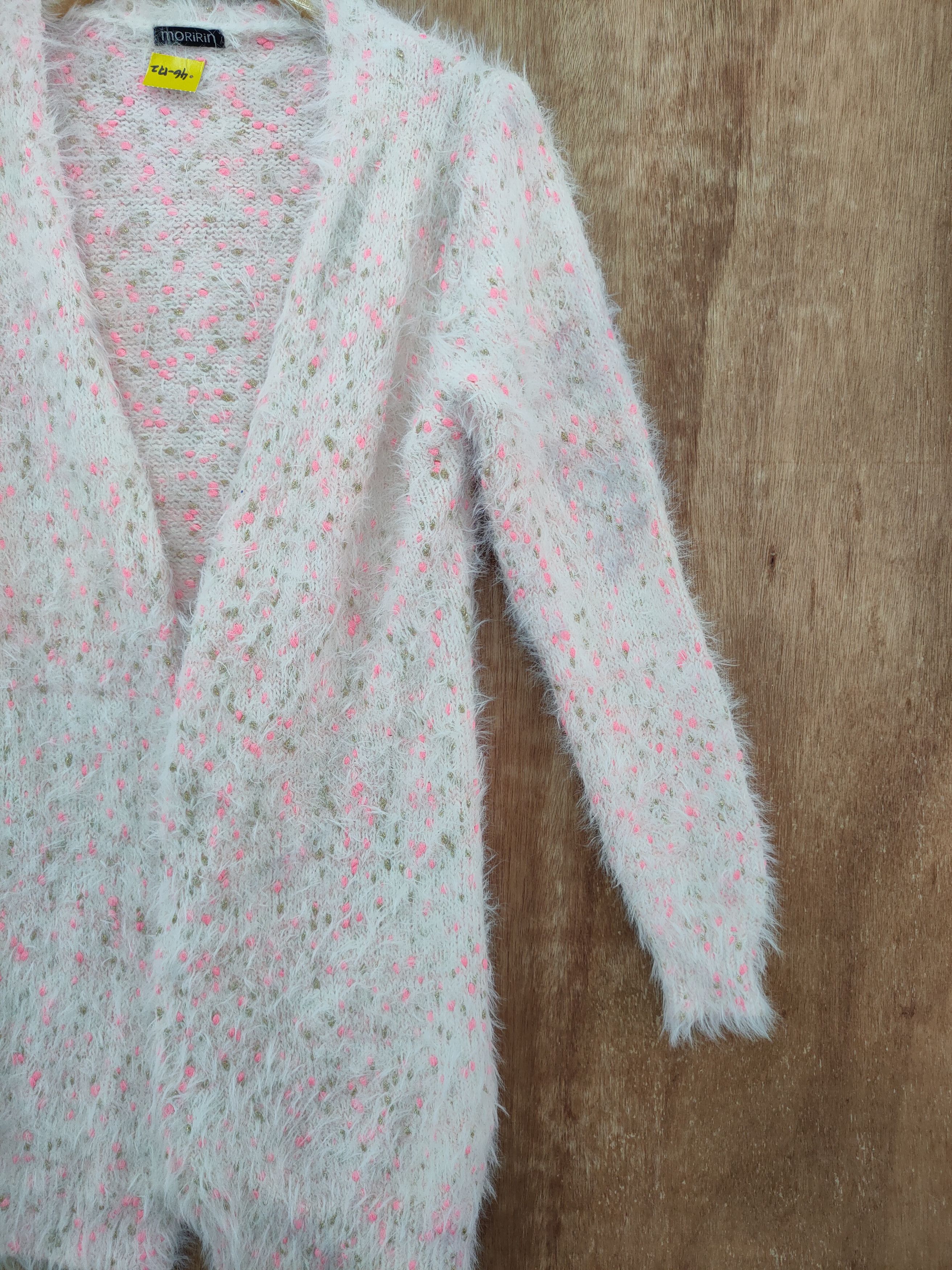Japanese Brand DLL moririn mohair fur shaggy cardigan japan dirty #46-172 Size M / US 6-8 / IT 42-44 - 3 Thumbnail