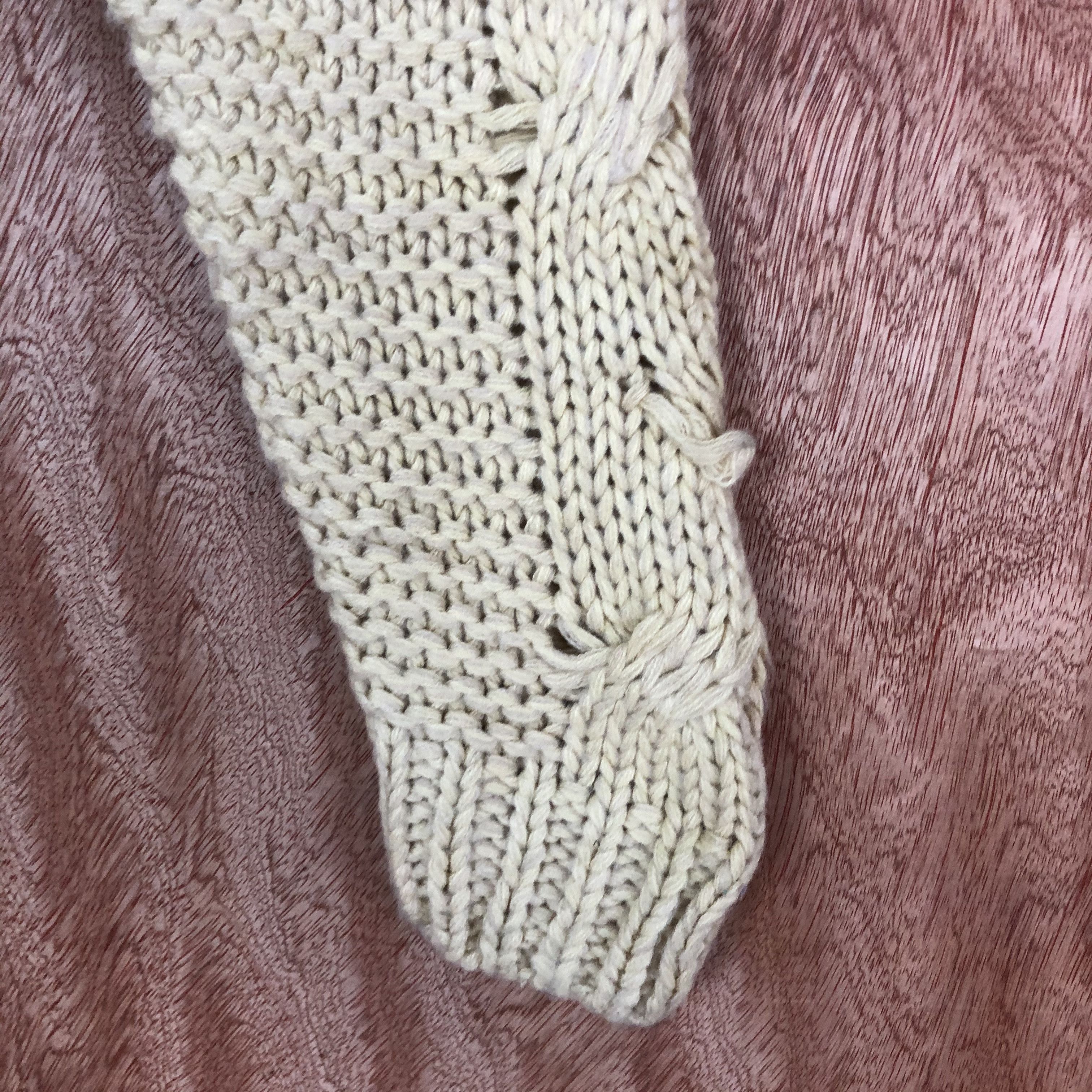 Homespun Knitwear DL Japan crochet mesh net knitwear sexy Cardigan #c465 Size L / US 10 / IT 46 - 3 Thumbnail
