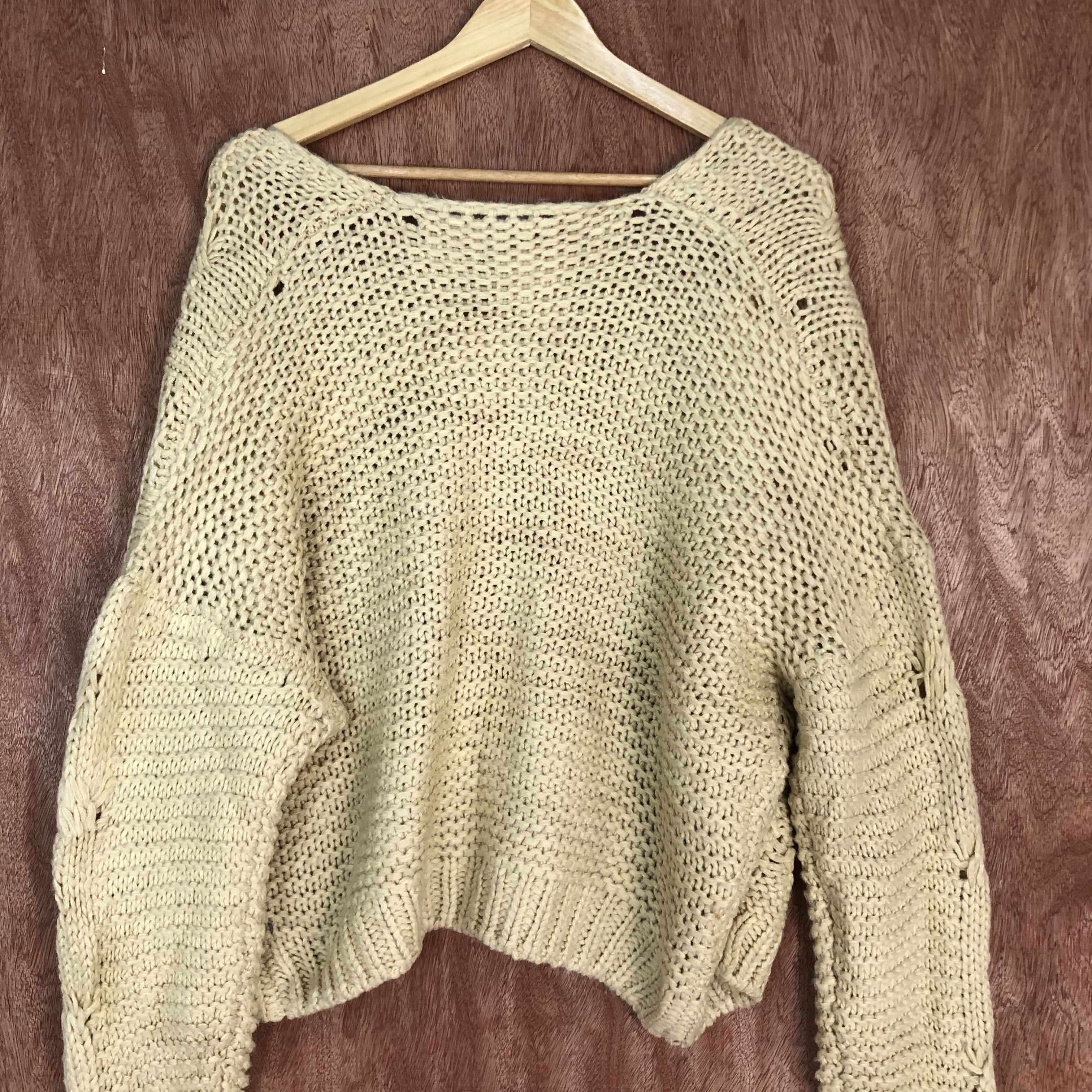 Homespun Knitwear DL Japan crochet mesh net knitwear sexy Cardigan #c465 Size L / US 10 / IT 46 - 10 Thumbnail