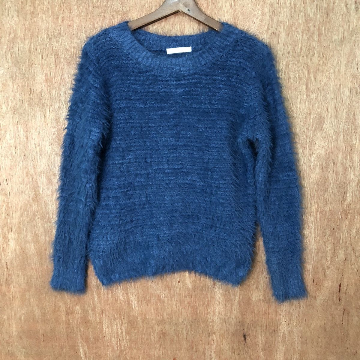 Homespun Knitwear × Japanese Brand Chocol Raffine Blue Shag Shaggy Fur Mohair Knitwear #6412 Size M / US 6-8 / IT 42-44 - 3 Thumbnail