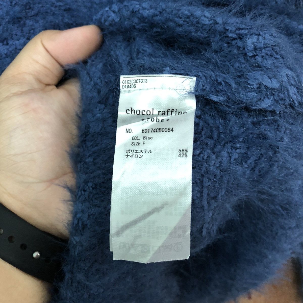 Homespun Knitwear × Japanese Brand Chocol Raffine Blue Shag Shaggy Fur Mohair Knitwear #6412 Size M / US 6-8 / IT 42-44 - 6 Thumbnail
