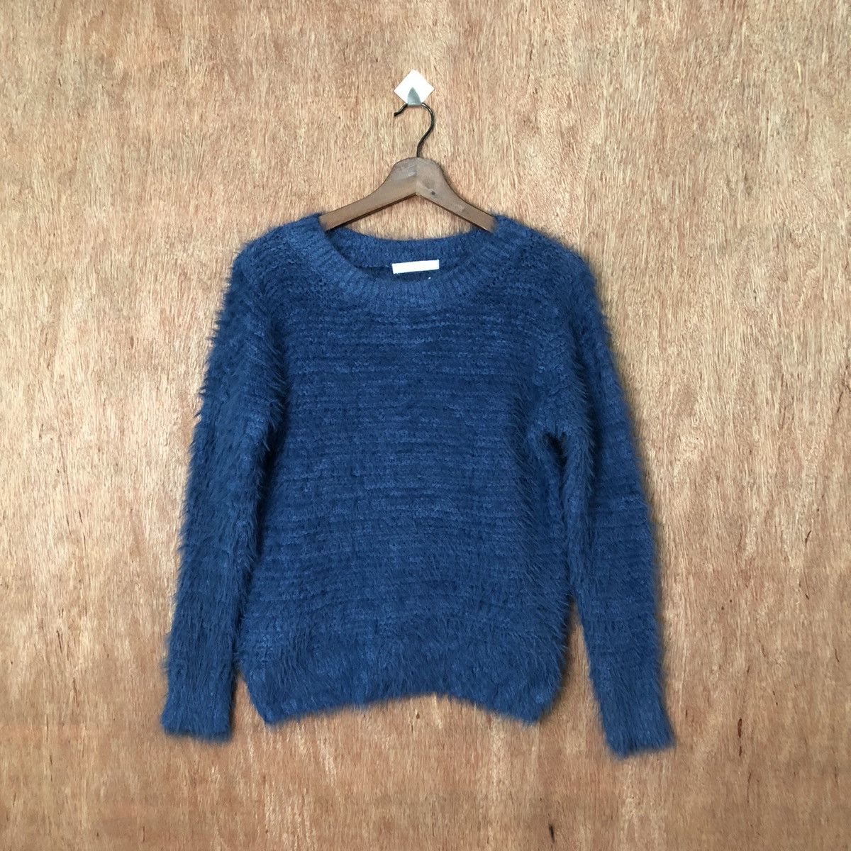 Homespun Knitwear × Japanese Brand Chocol Raffine Blue Shag Shaggy Fur Mohair Knitwear #6412 Size M / US 6-8 / IT 42-44 - 1 Thumbnail