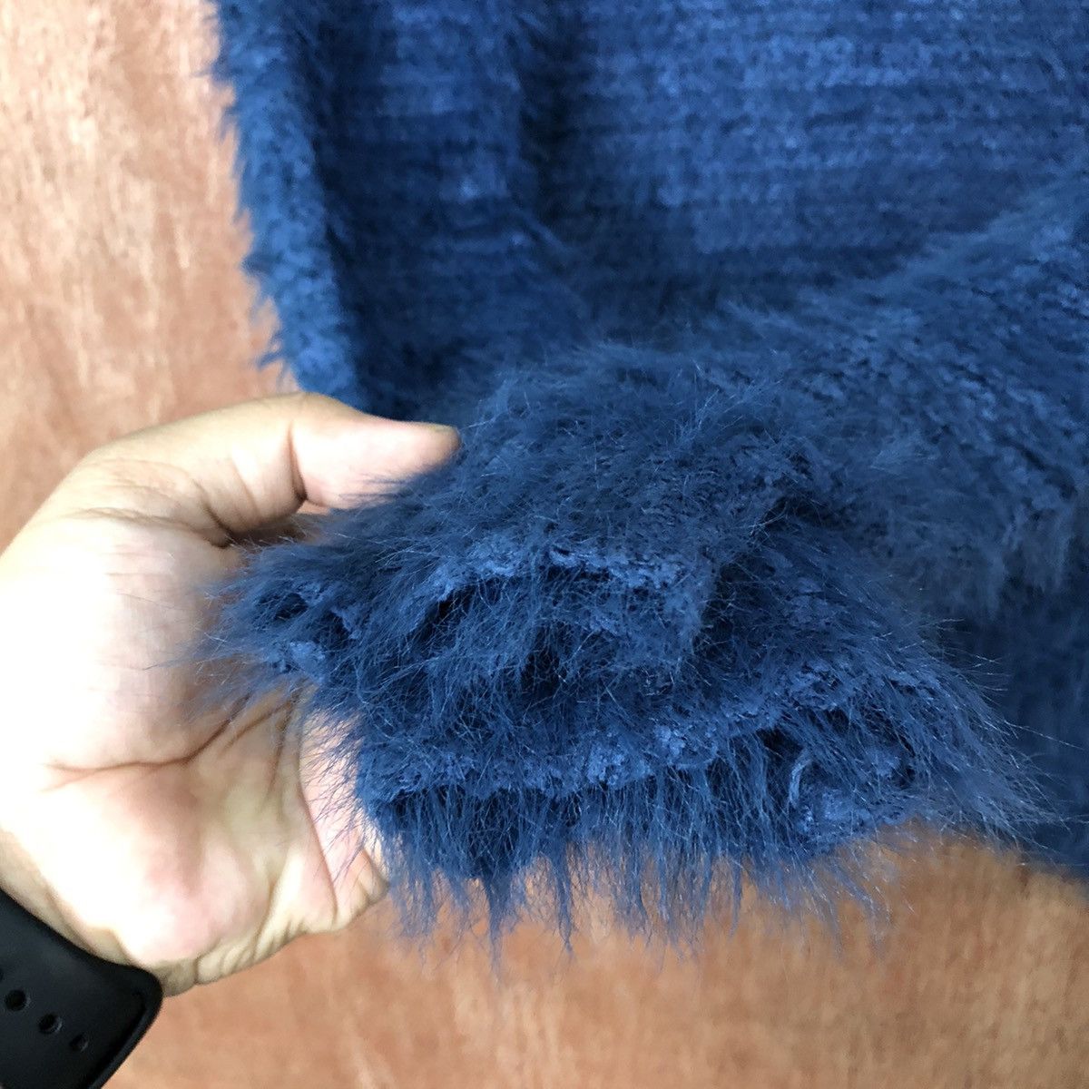 Homespun Knitwear × Japanese Brand Chocol Raffine Blue Shag Shaggy Fur Mohair Knitwear #6412 Size M / US 6-8 / IT 42-44 - 4 Thumbnail