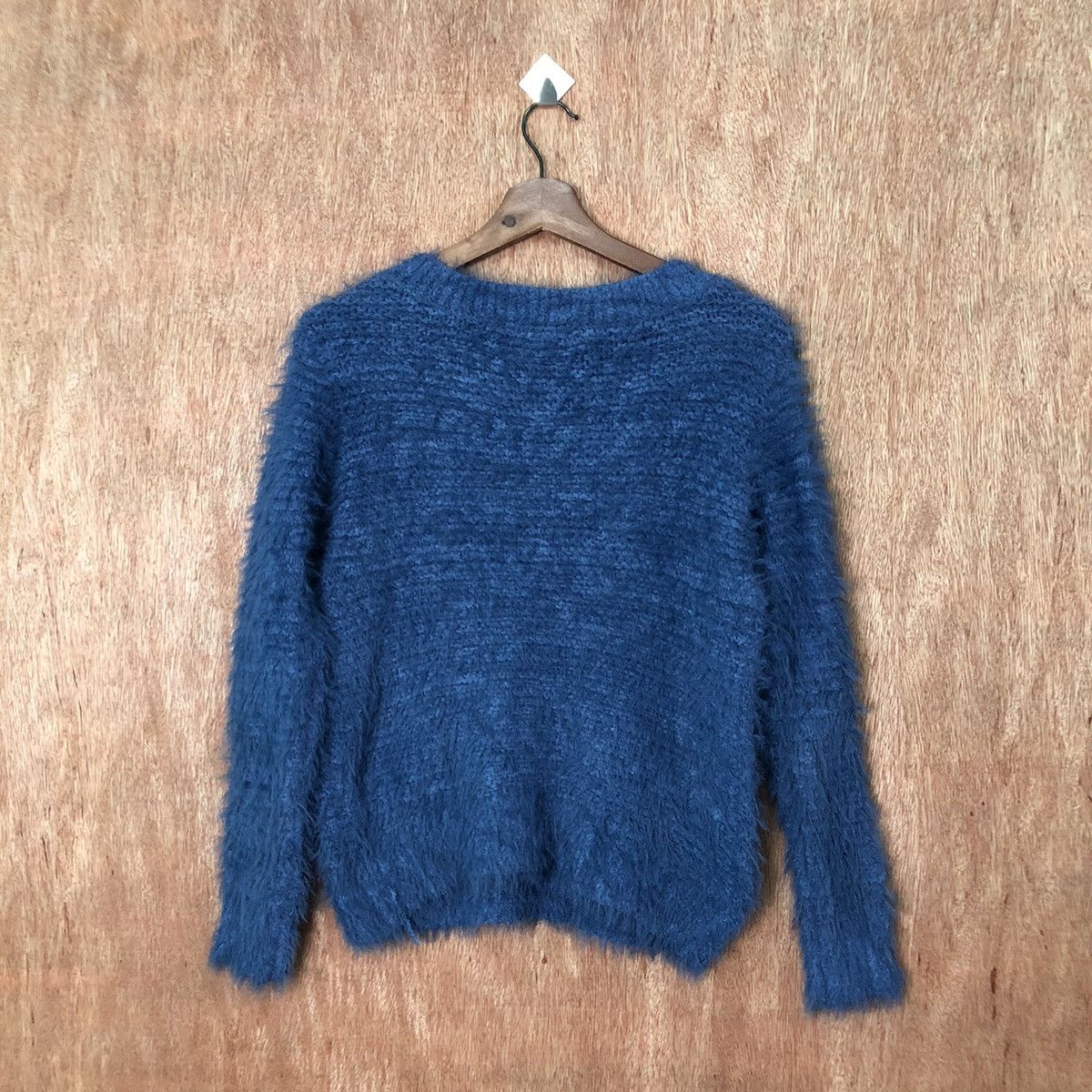 Homespun Knitwear × Japanese Brand Chocol Raffine Blue Shag Shaggy Fur Mohair Knitwear #6412 Size M / US 6-8 / IT 42-44 - 7 Thumbnail