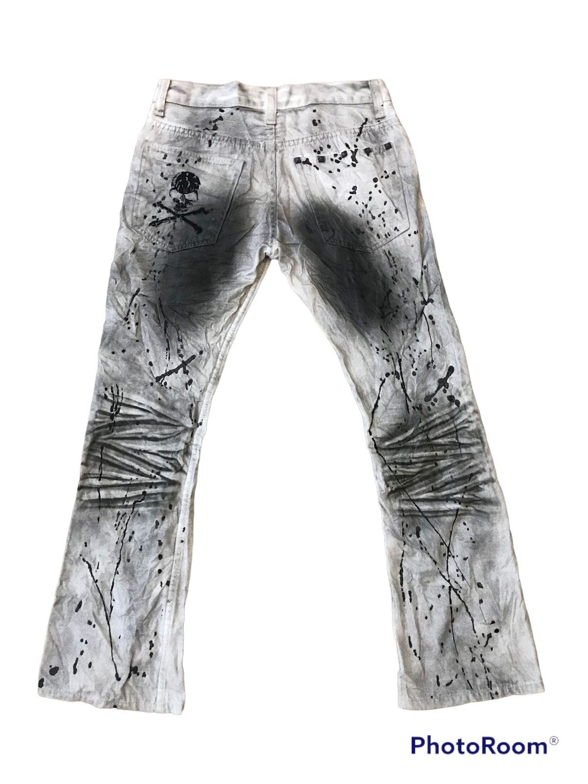 Beauty Beast skull painter jeans rare design bootcut Size US 32 / EU 48 - 1 Thumbnail