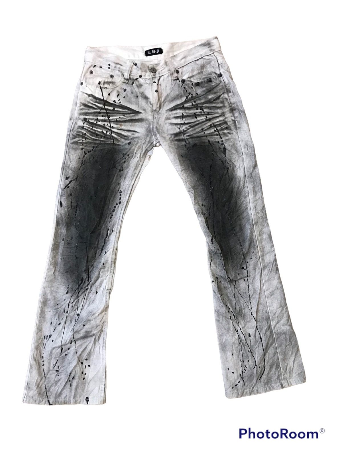 Beauty Beast skull painter jeans rare design bootcut Size US 32 / EU 48 - 2 Thumbnail