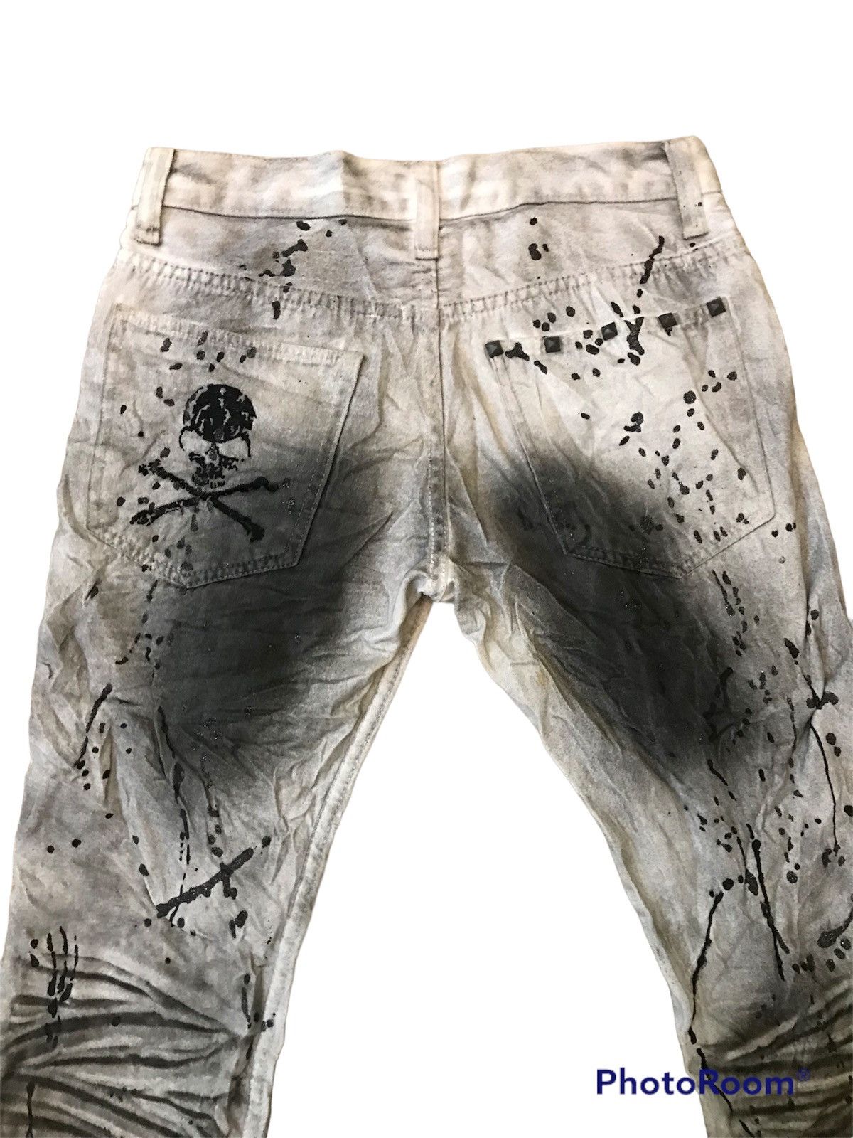 Beauty Beast skull painter jeans rare design bootcut Size US 32 / EU 48 - 4 Thumbnail