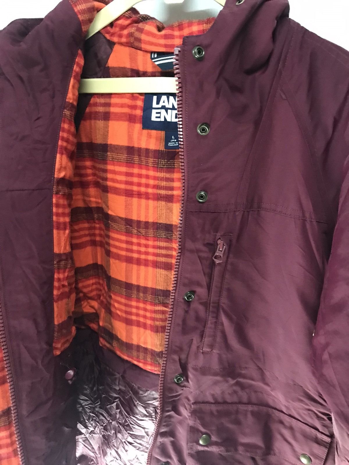 Lands' End Vintage land’s end jacket with hoodie Size US L / EU 52-54 / 3 - 7 Thumbnail