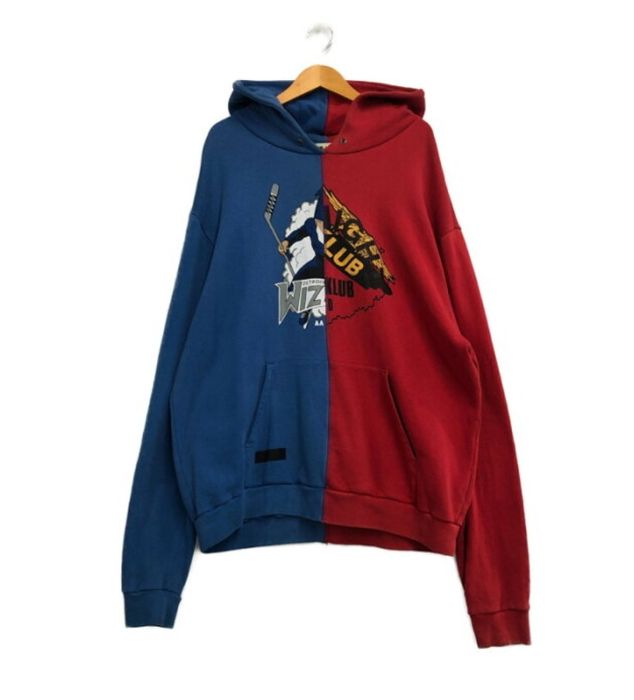 Red and blue hot sale off white hoodie