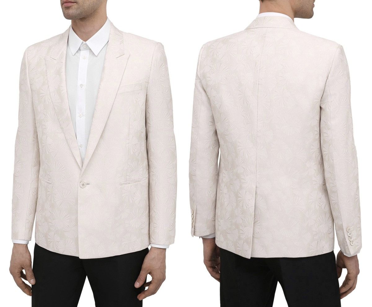 Saint Laurent Paris SS21 White Parasol Jacquard Jacket 46/48/50/52 Size 48S - 12 Thumbnail