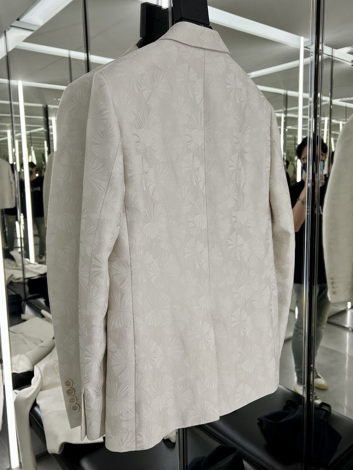 Saint Laurent Paris SS21 White Parasol Jacquard Jacket 46/48/50/52 Size 48S - 4 Thumbnail