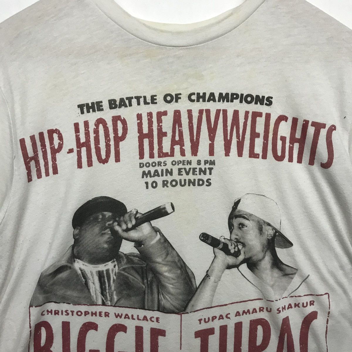 21 Men × Rap Tees Biggie Vs Tupac The Battle Of Champion Hip Hop T-Shirt Size US L / EU 52-54 / 3 - 4 Thumbnail