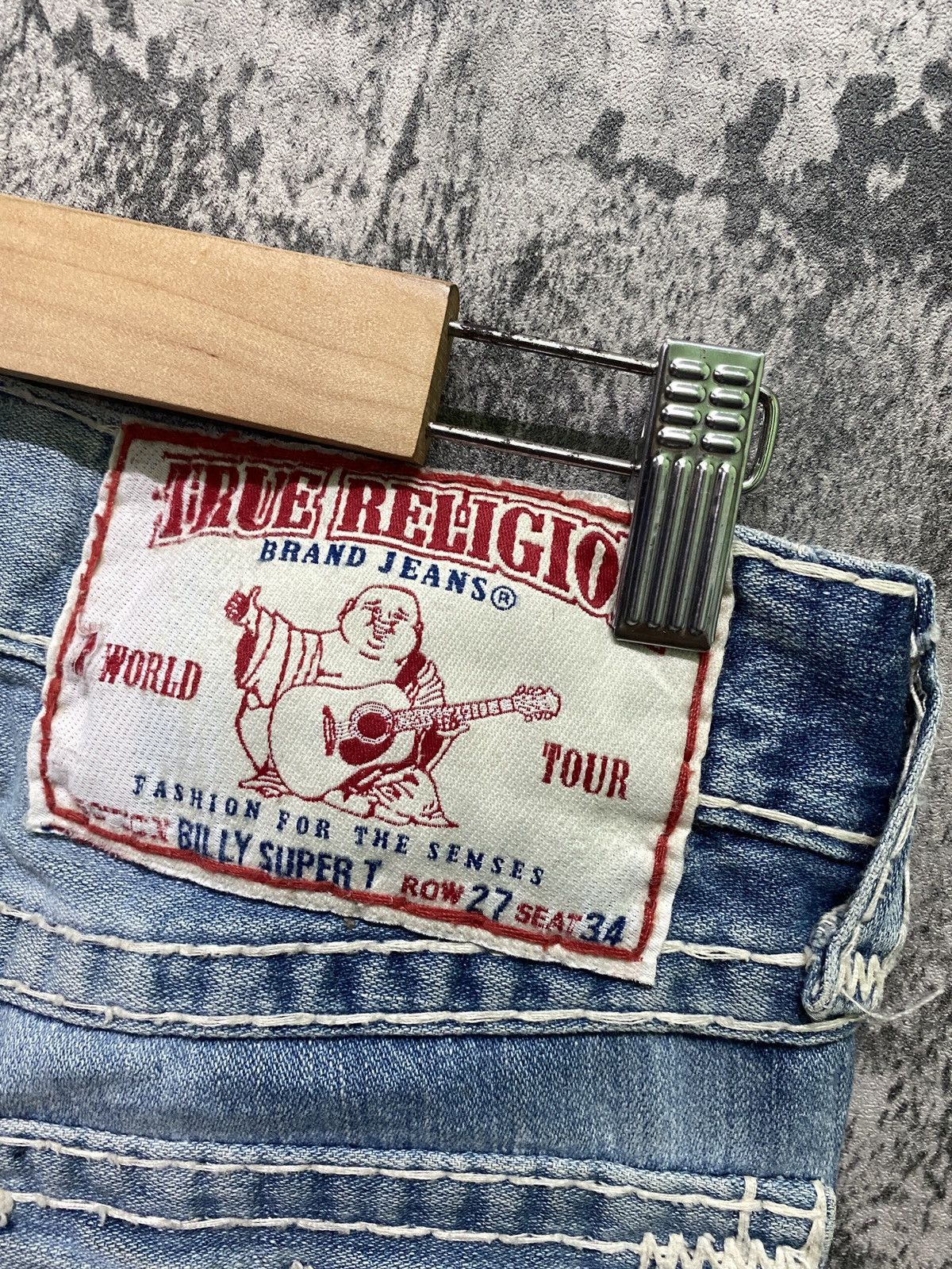 True Religion × Vintage TRUE RELIGION Light Wash Denim Flare Pants Size US 31 - 16 Thumbnail