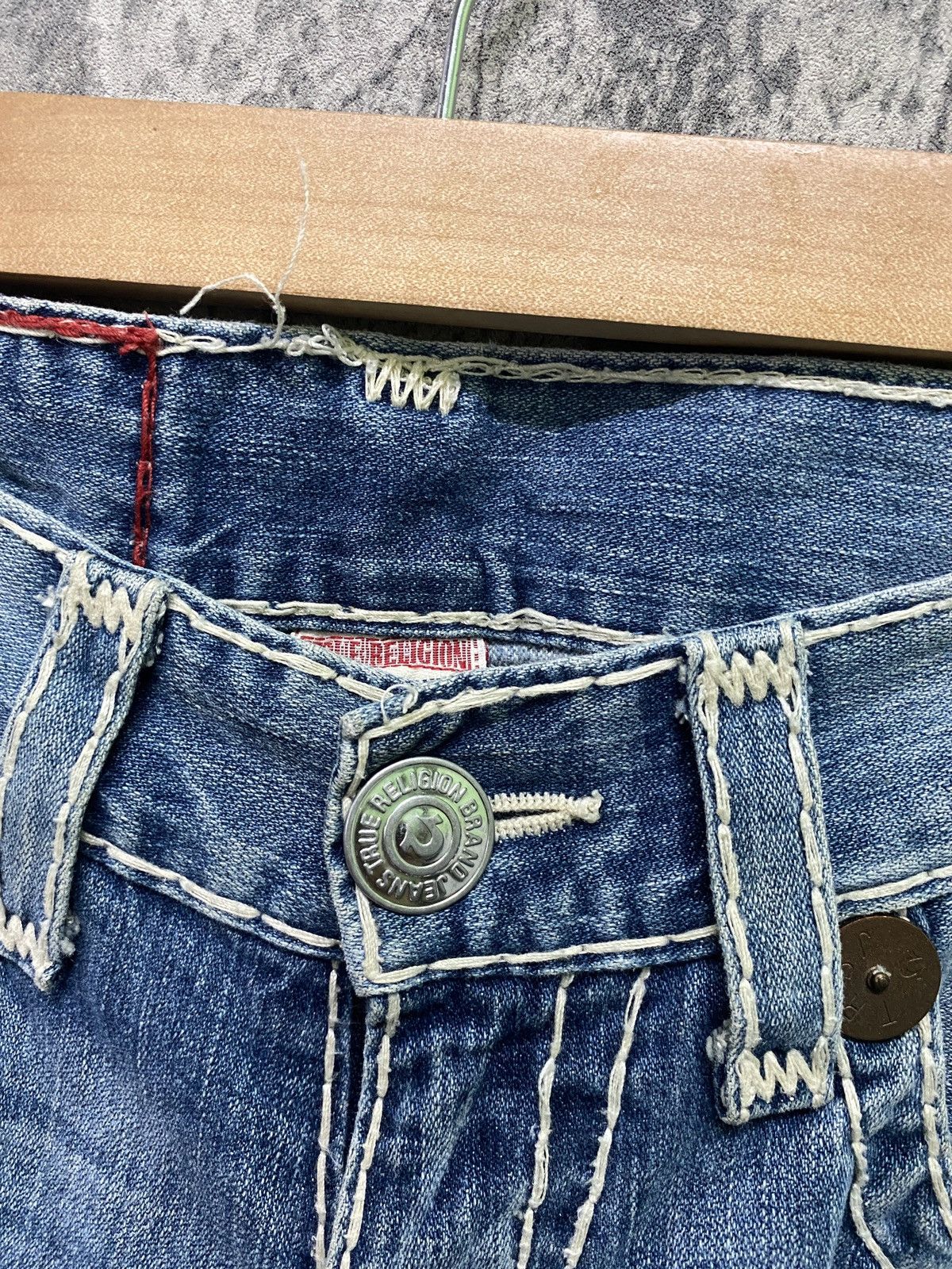 True Religion × Vintage TRUE RELIGION Light Wash Denim Flare Pants Size US 31 - 18 Thumbnail