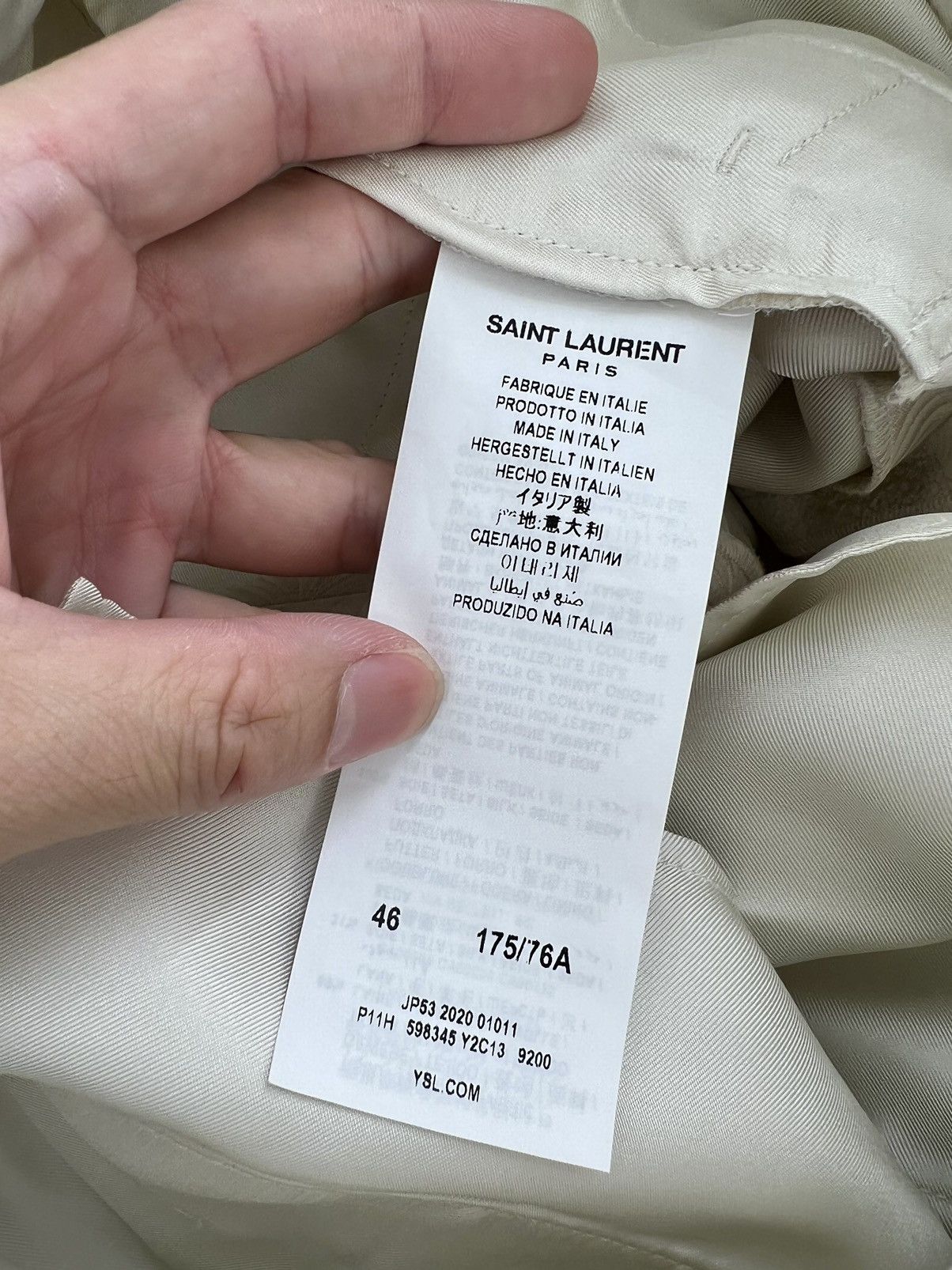 Saint Laurent Paris SS21 White Parasol Jacquard Tailor Pants 46/48/50/52 Size 48S - 5 Thumbnail