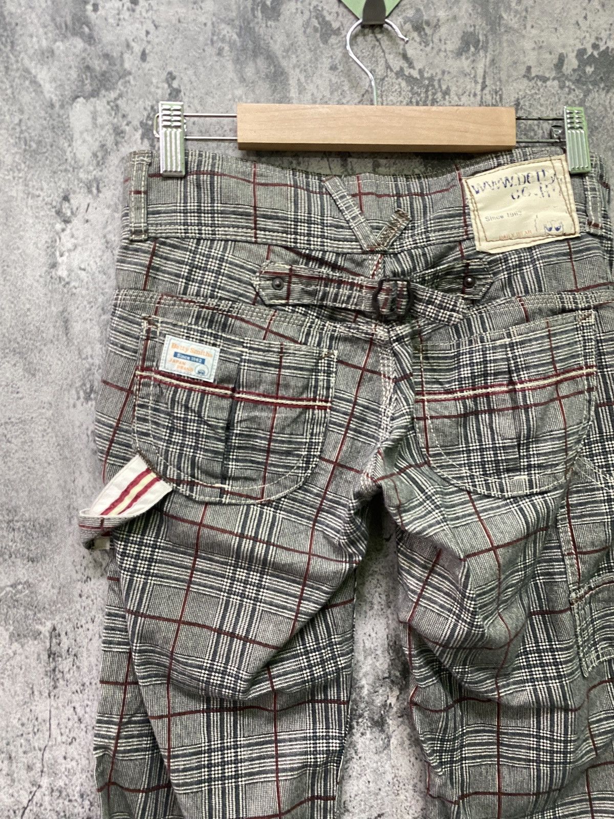 Japanese Brand × Seditionaries Japan BETTY SMITHS Checkered Plaid Low Rises Flare Pants Size US 28 / EU 44 - 11 Thumbnail