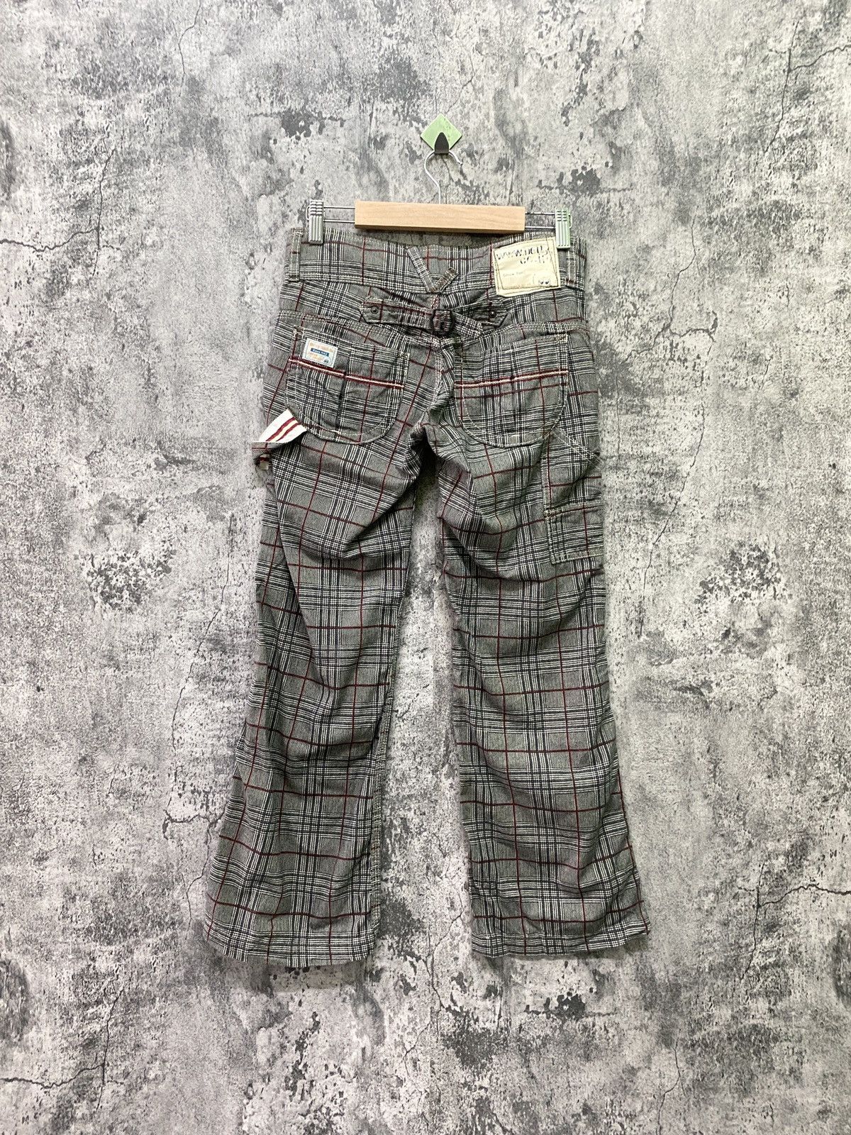 Japanese Brand × Seditionaries Japan BETTY SMITHS Checkered Plaid Low Rises Flare Pants Size US 28 / EU 44 - 2 Thumbnail