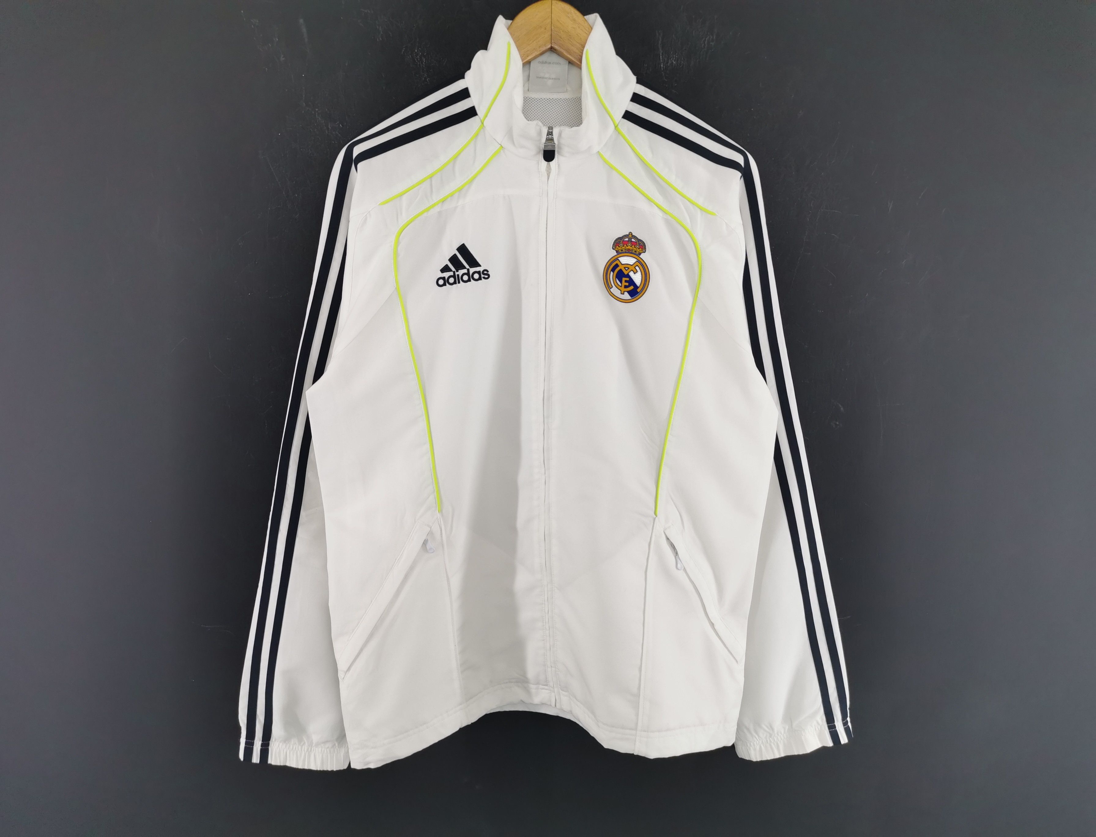 Vintage Adidas Real Madrid Windbreaker Logo Jacket Size M
