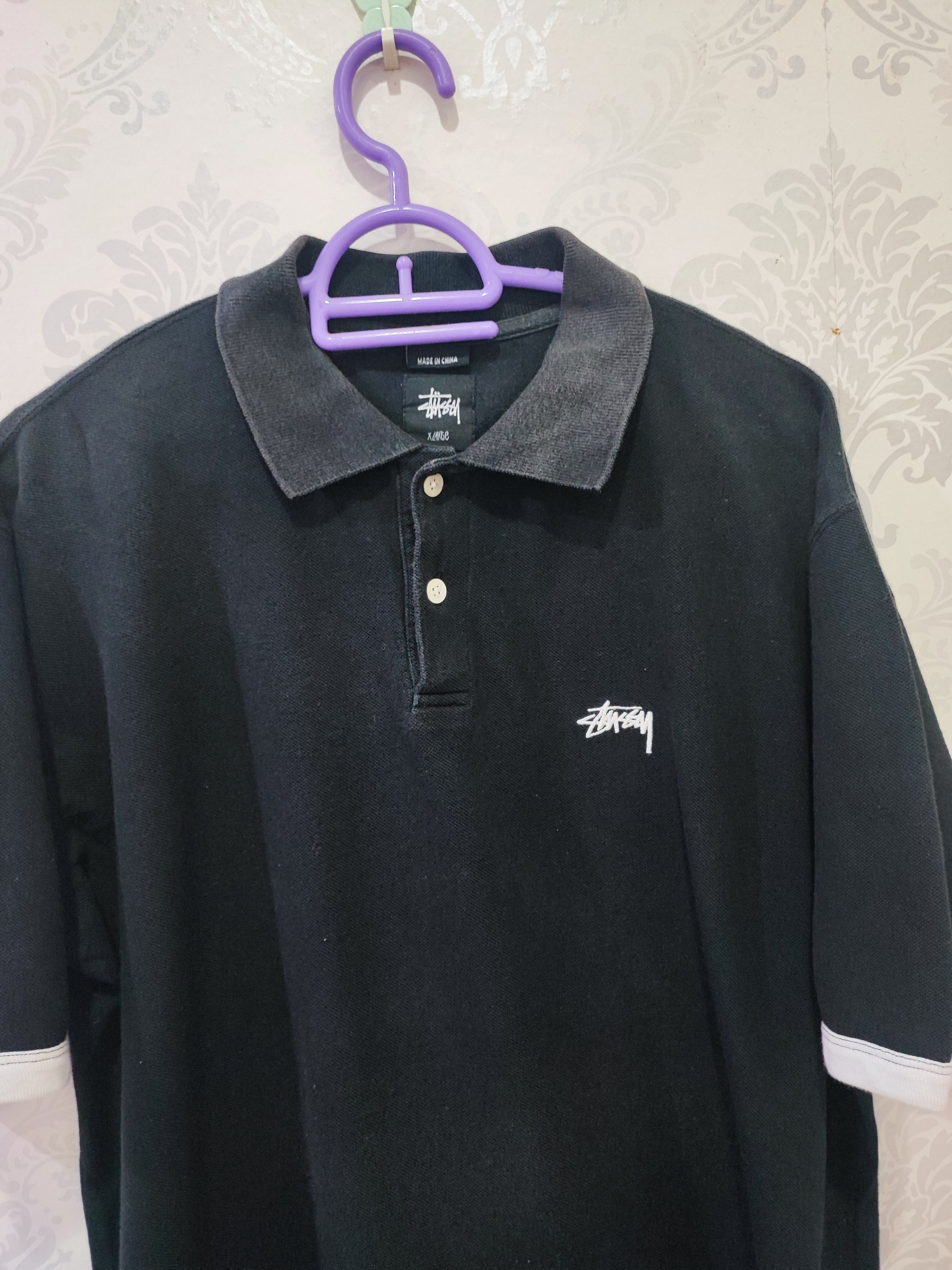 Stussy Stussy Embroidered Chest logo Ringer Polo Shirt Size US XL / EU 56 / 4 - 2 Thumbnail