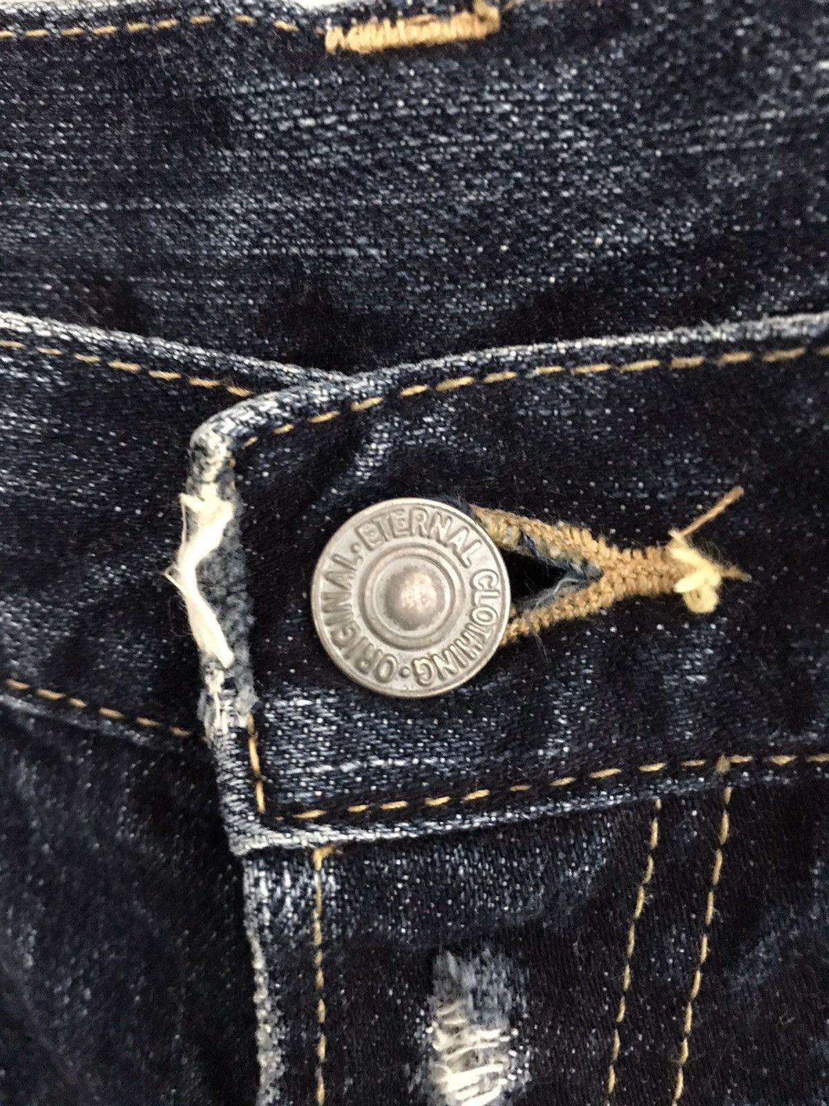 Eternal ETERNAL Lightning Distressed Denim Jeans Made In Japan Size US 30 / EU 46 - 14 Thumbnail