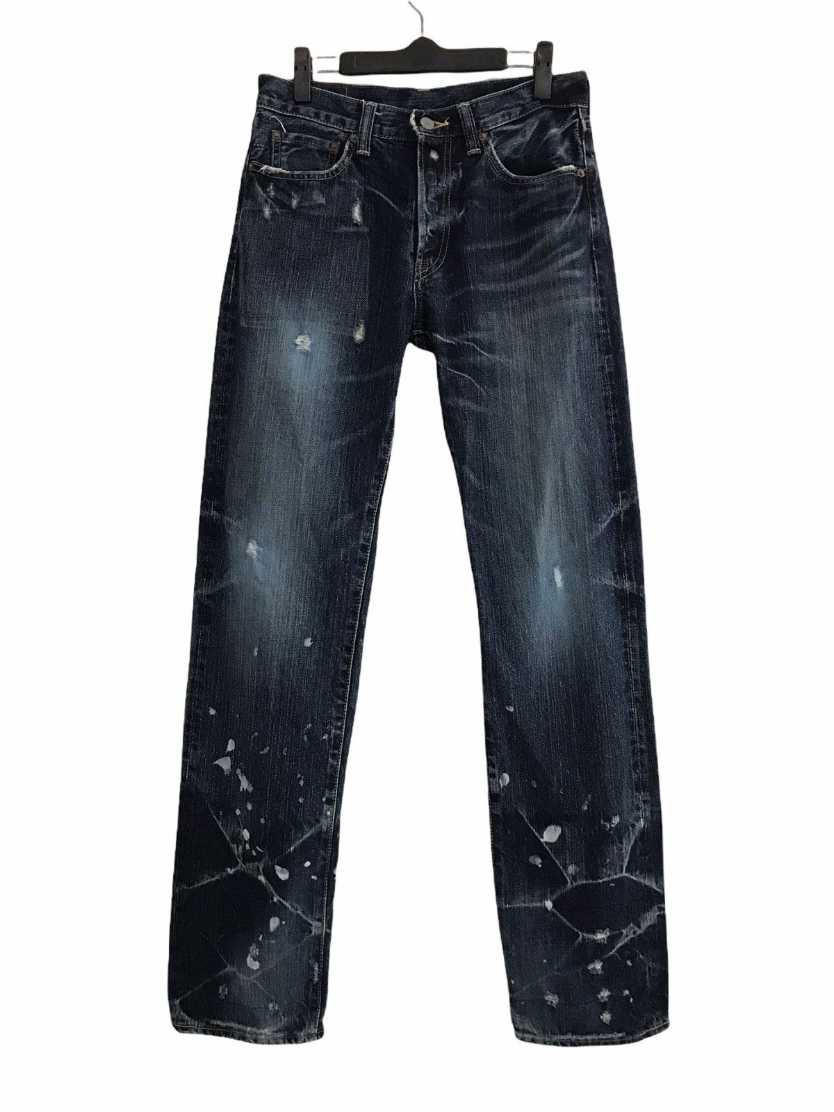 Eternal ETERNAL Lightning Distressed Denim Jeans Made In Japan Size US 30 / EU 46 - 1 Thumbnail